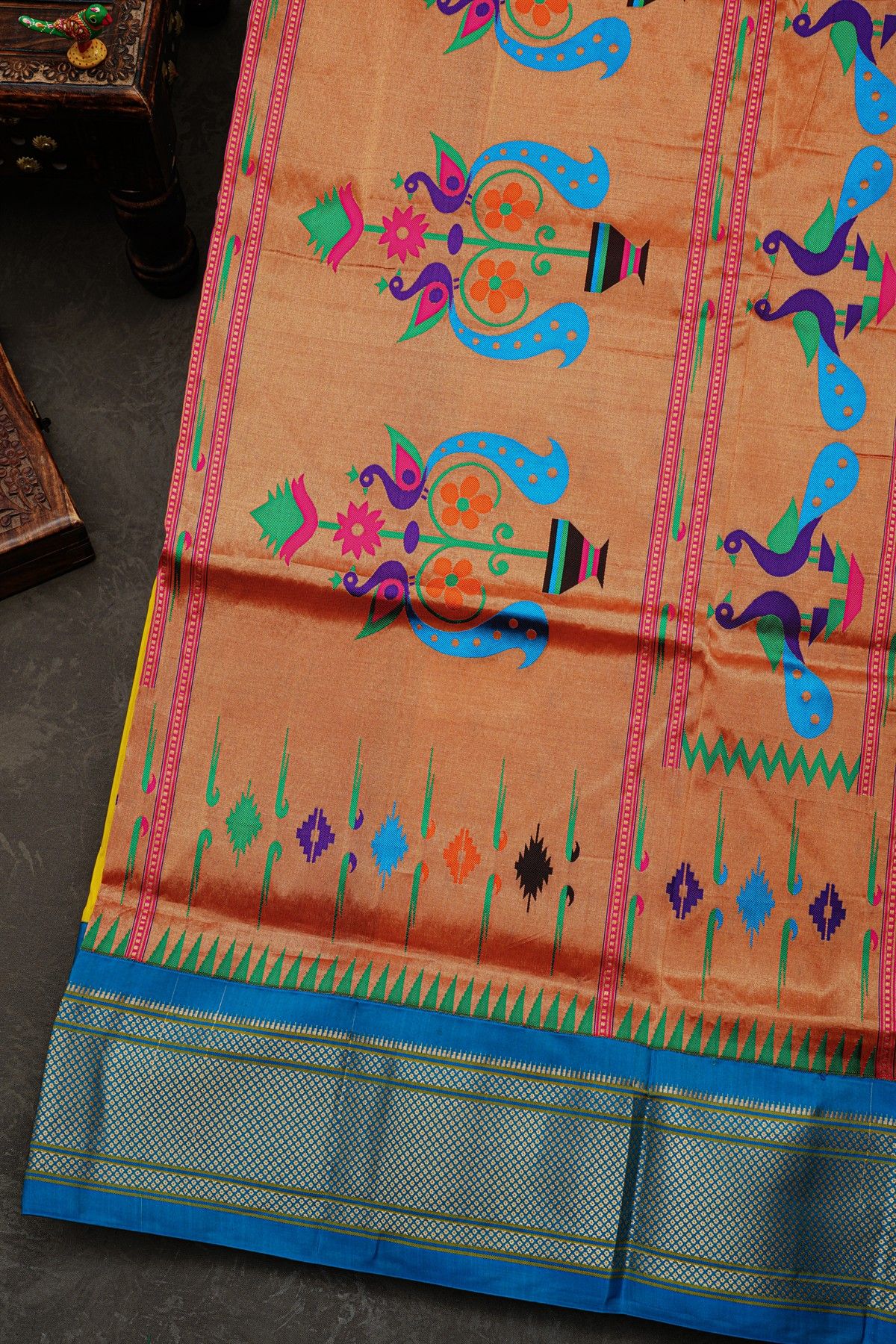 Narayanpet Silk Yellow Saree