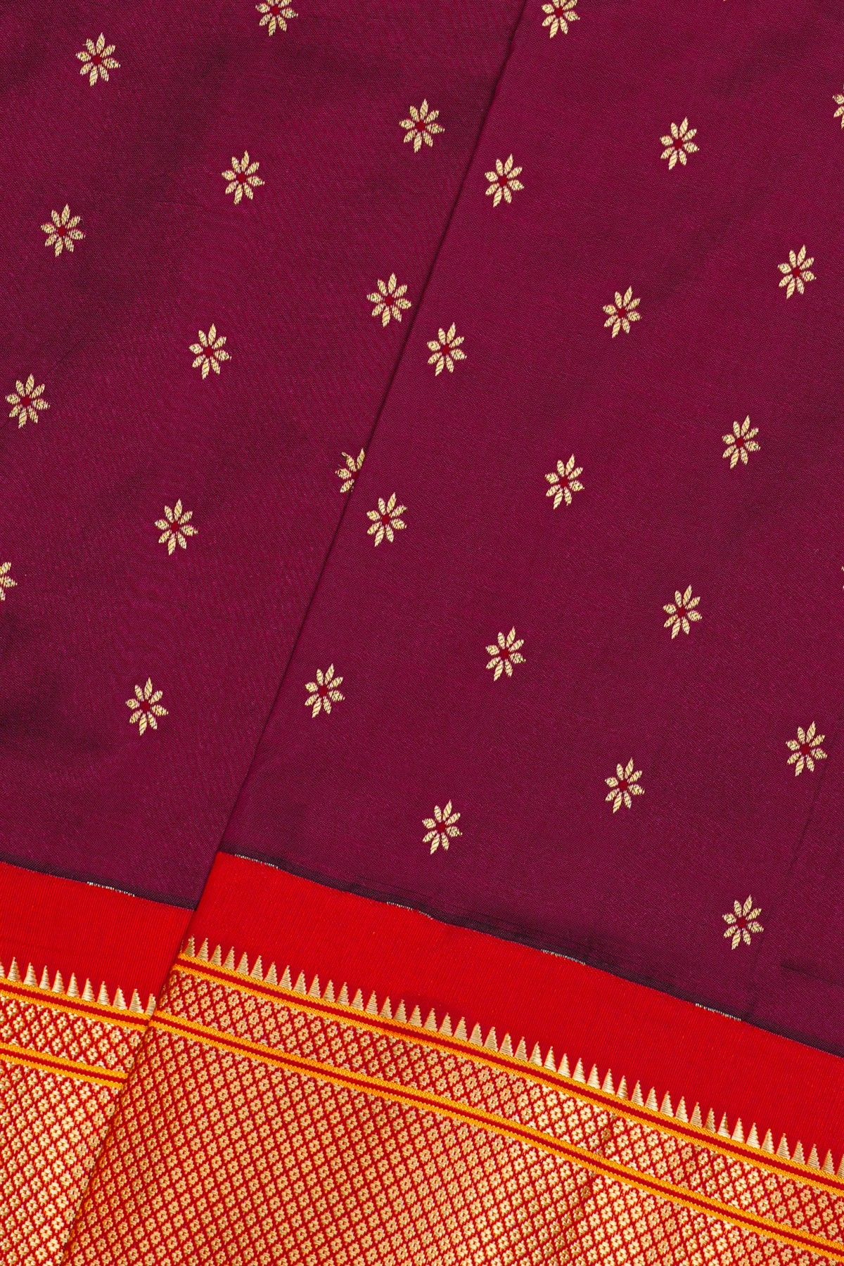 Narayanpet Silk Wine Saree