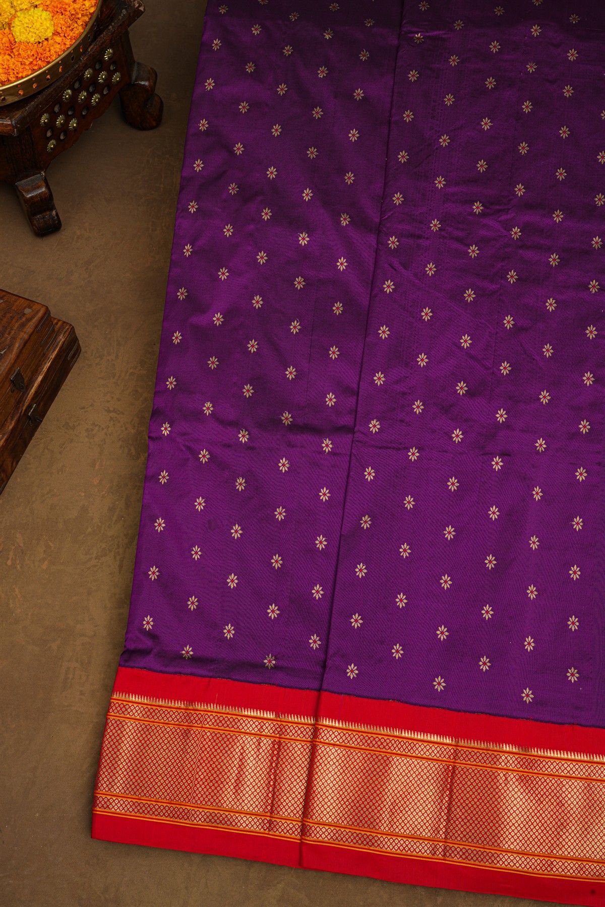 Narayanpet Silk Purple Saree