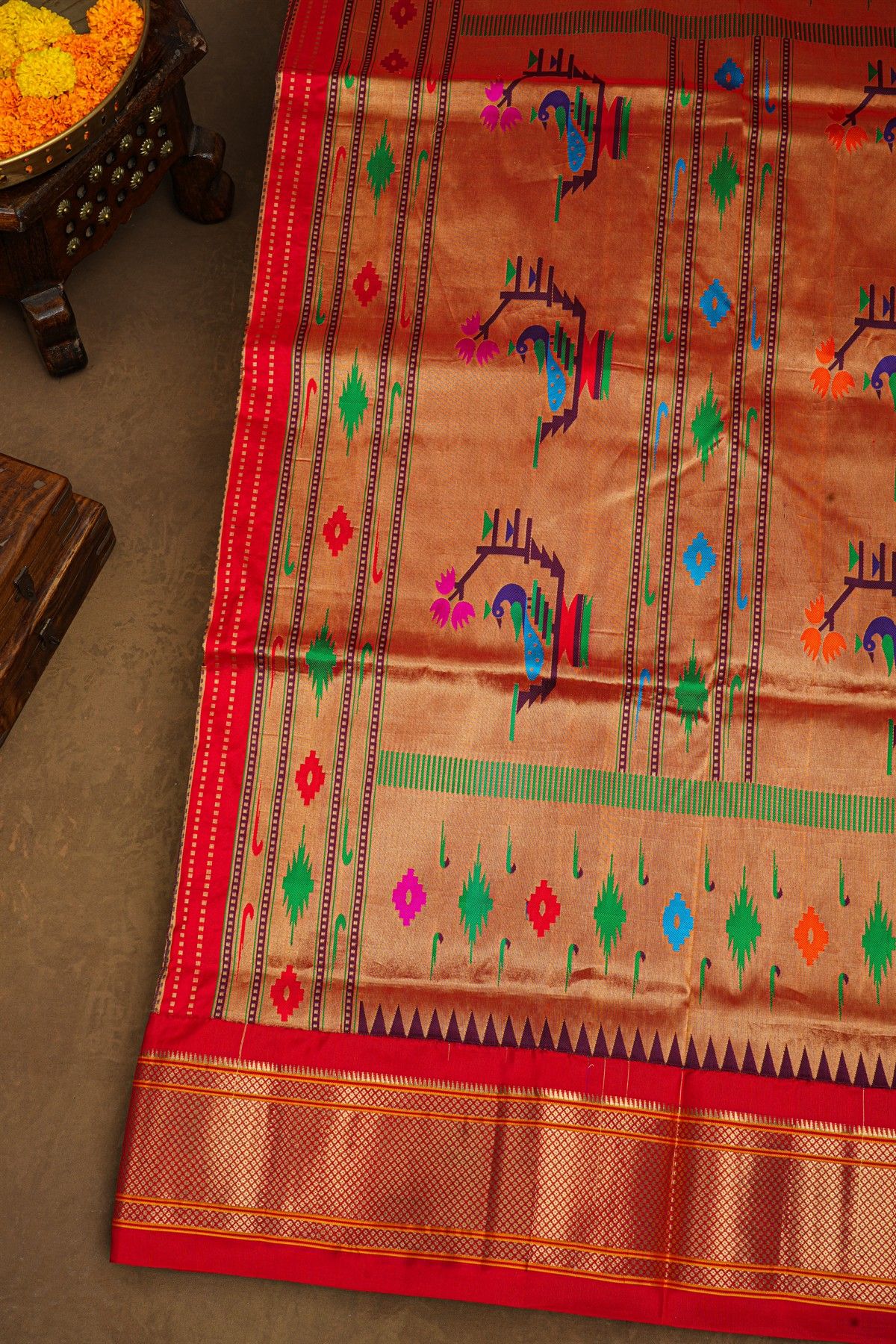 Narayanpet Silk Purple Saree