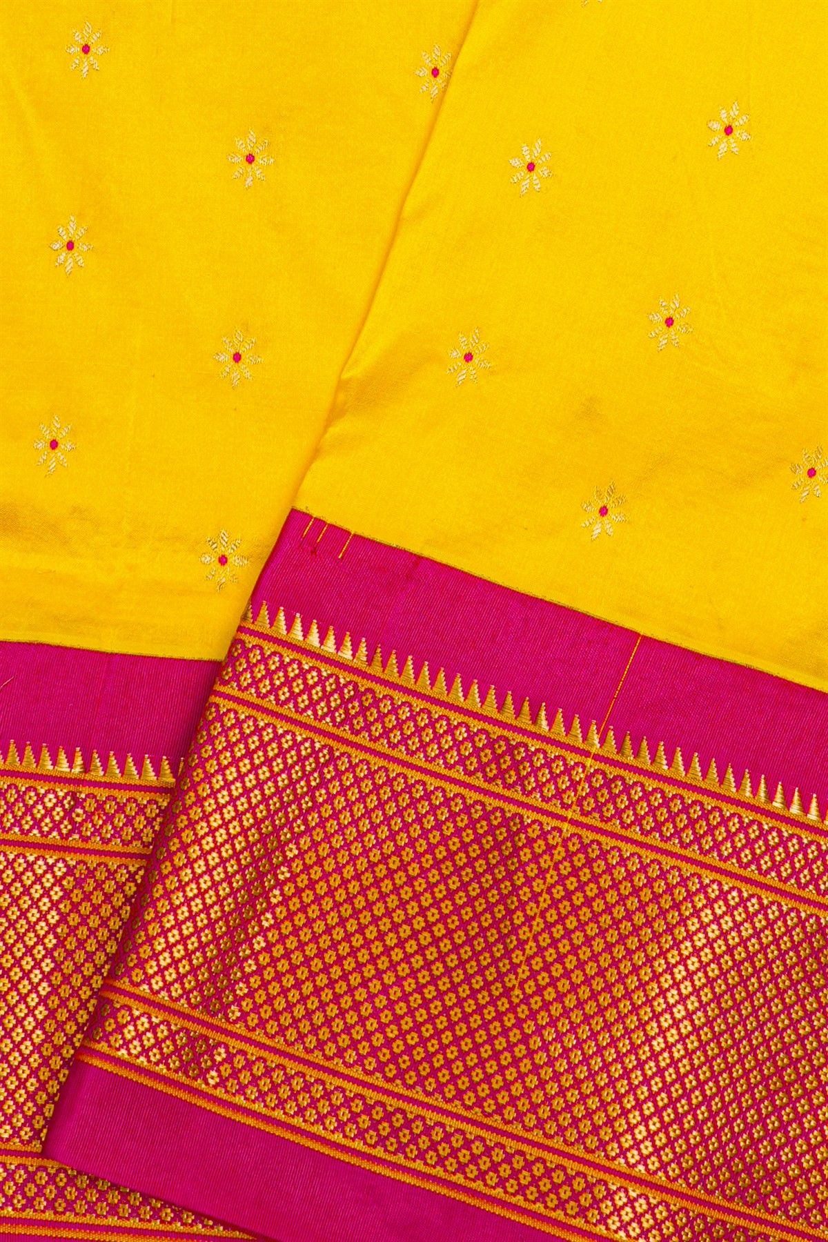 Narayanpet Silk Yellow Saree