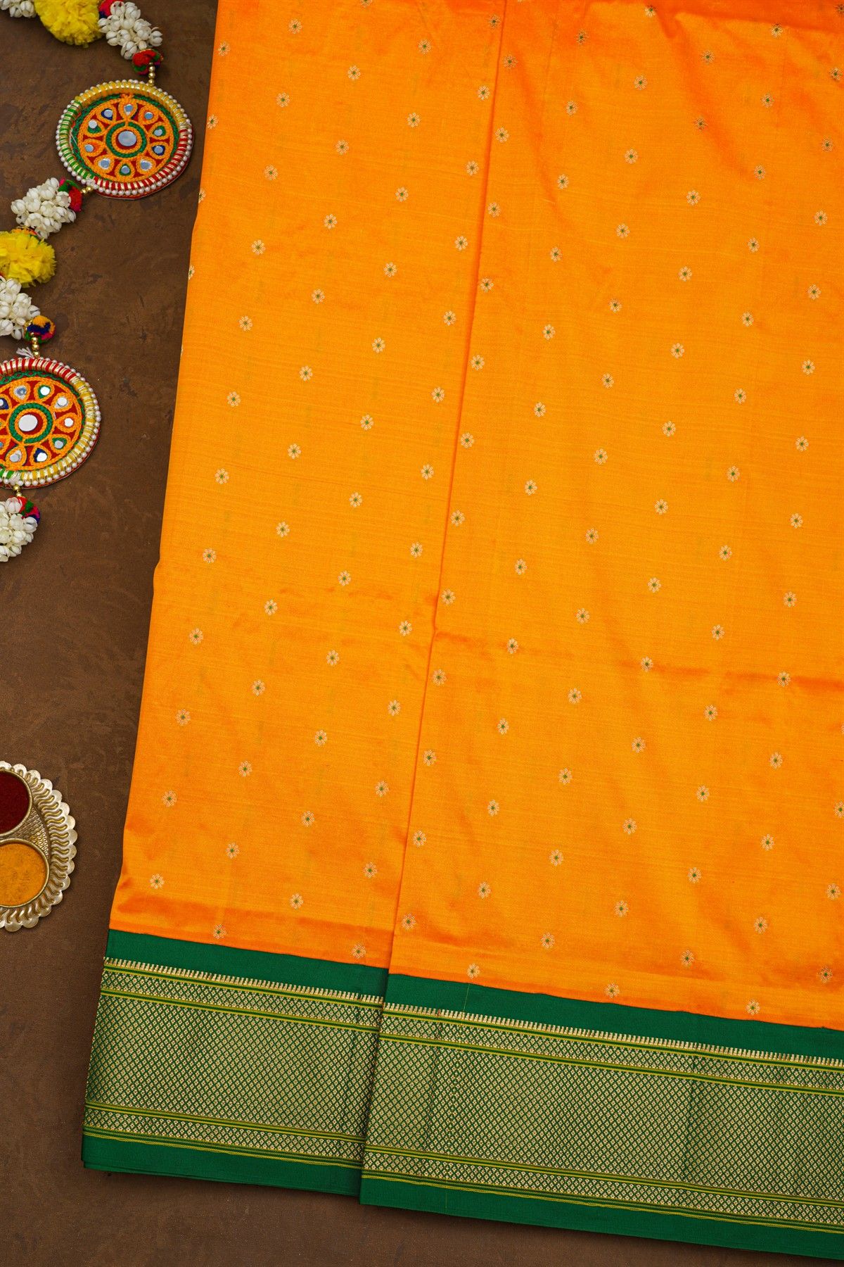 Narayanpet Silk Mustard Saree