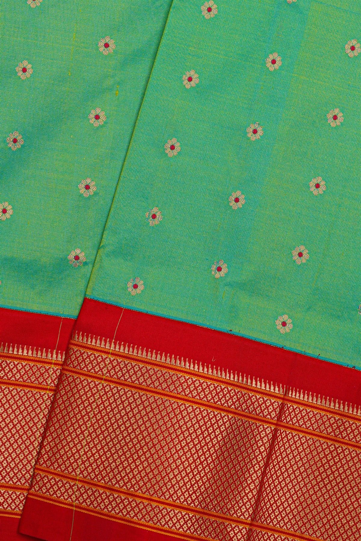 Narayanpet Silk Sea Green Saree