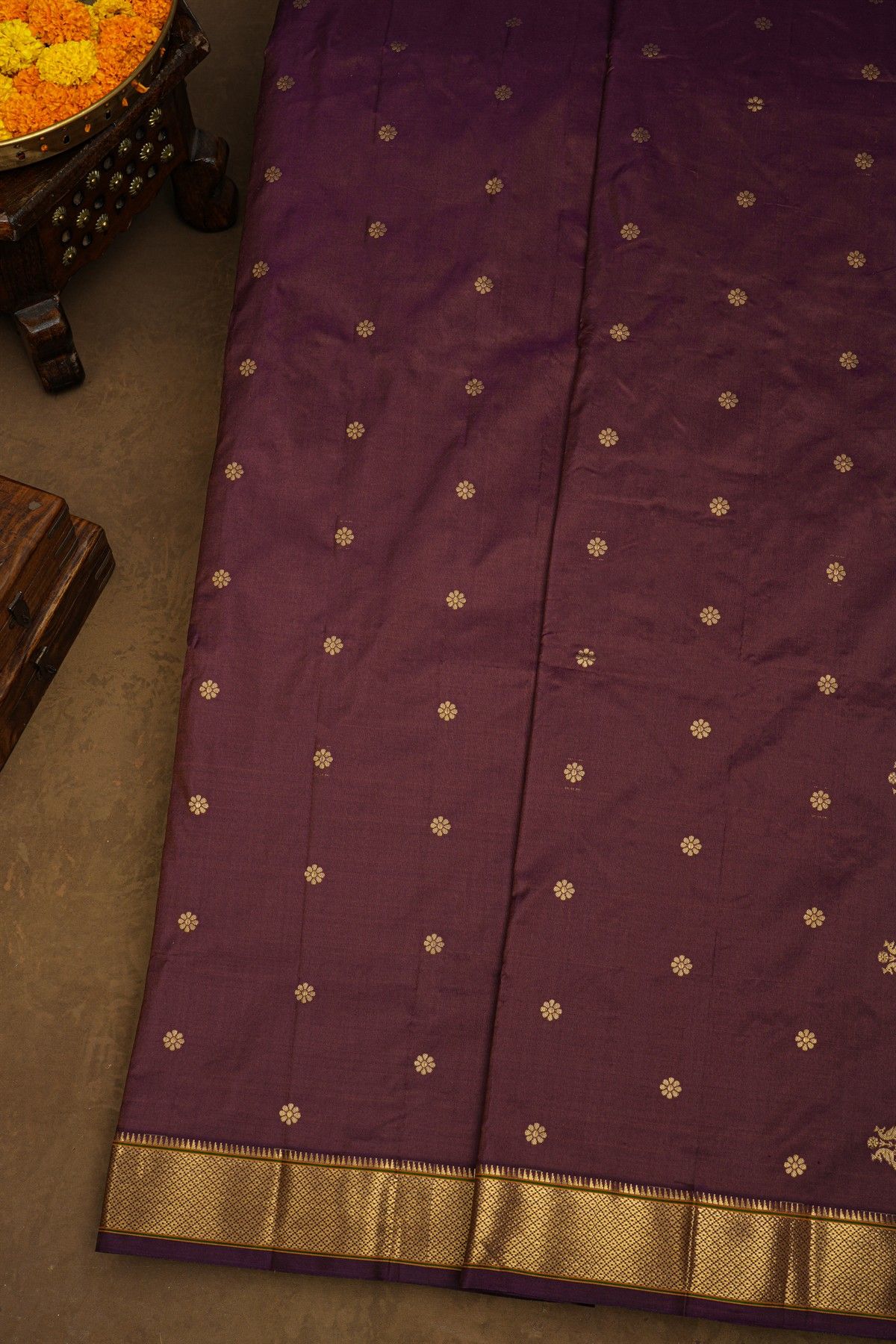 Narayanpet Silk Wine Saree