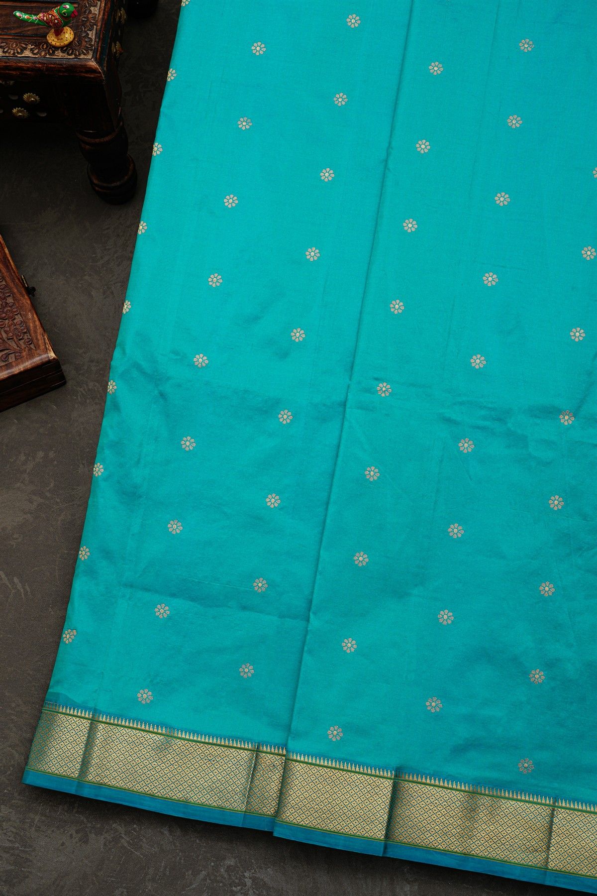 Narayanpet Silk Sky Blue Saree