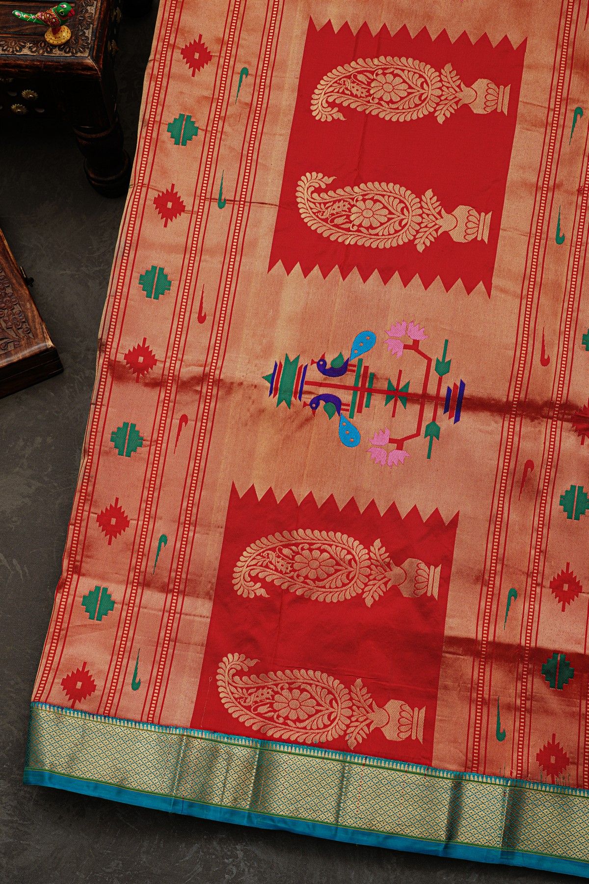 Narayanpet Silk Sky Blue Saree