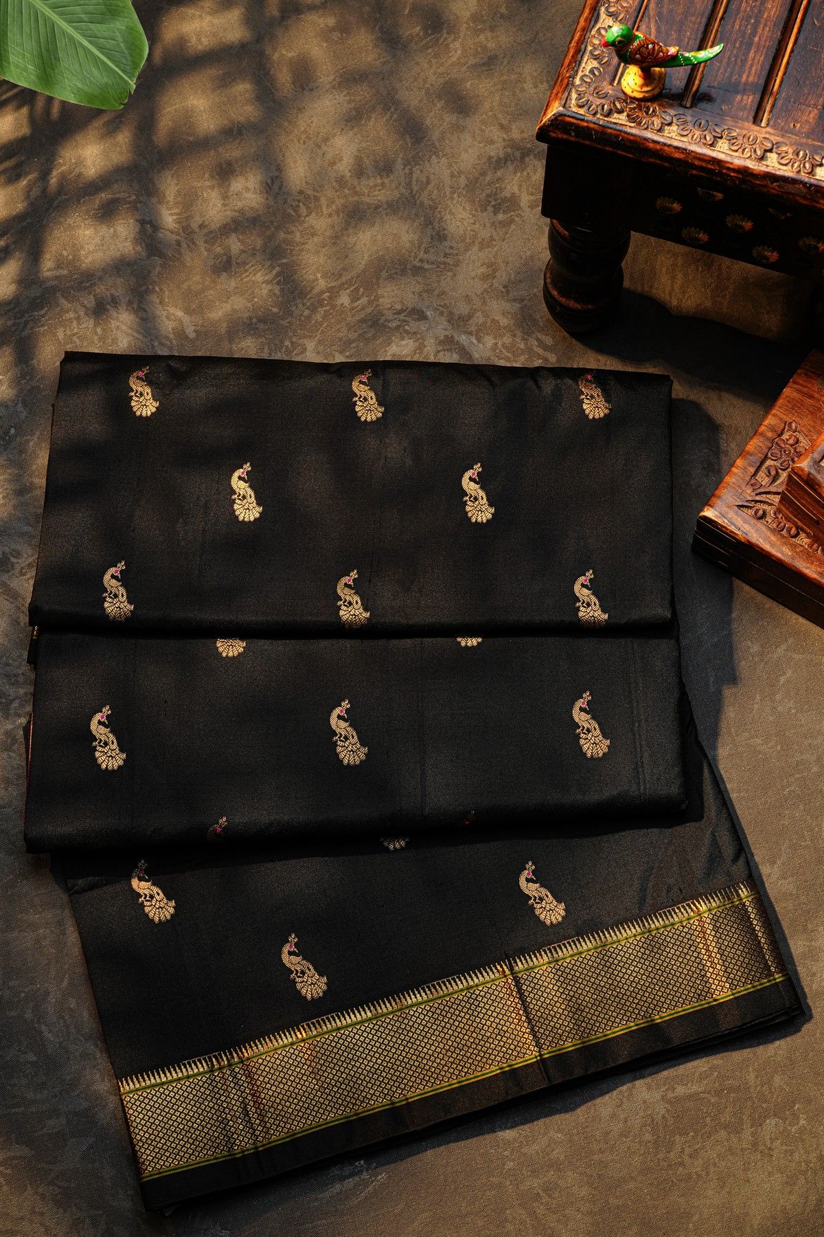 Narayanpet Silk Black Saree