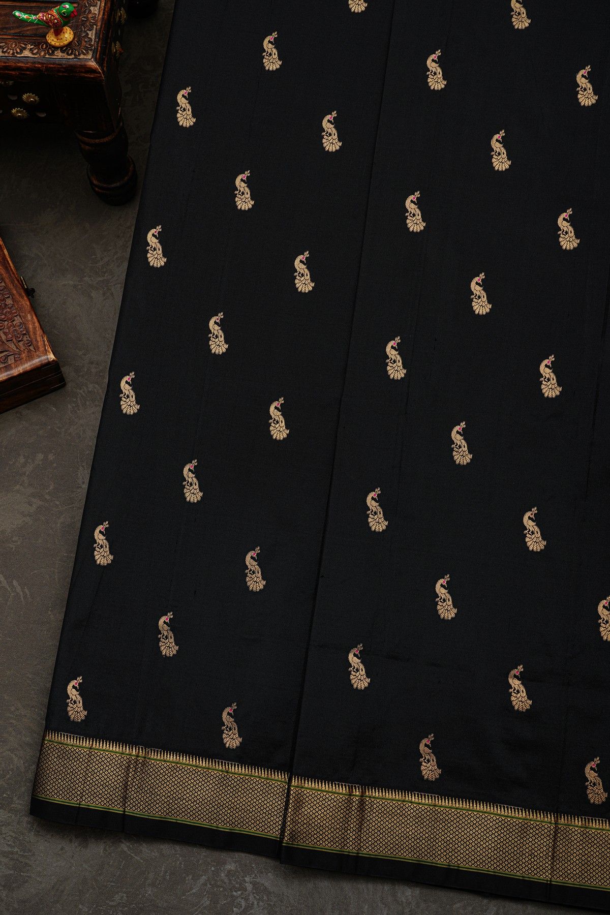 Narayanpet Silk Black Saree