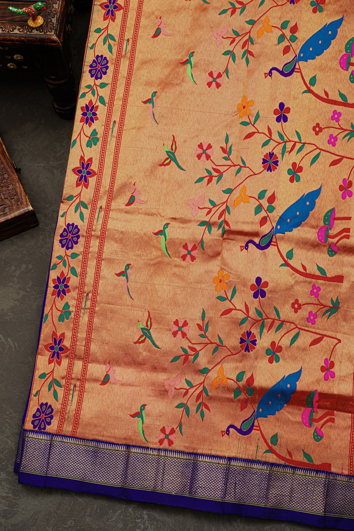 Narayanpet Silk Royal Blue Saree