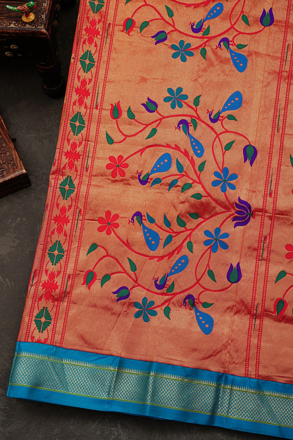 Narayanpet Silk Dual Colour Saree