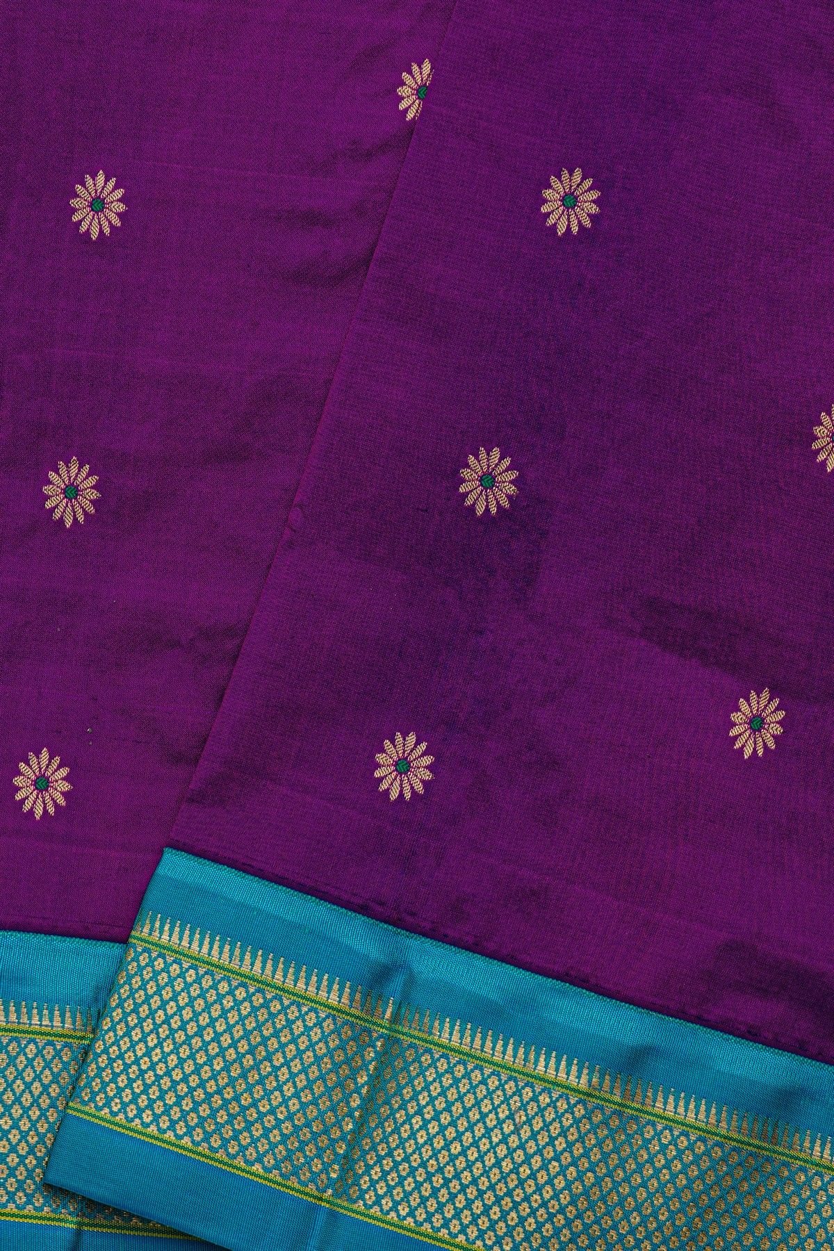Narayanpet Silk Purple Saree