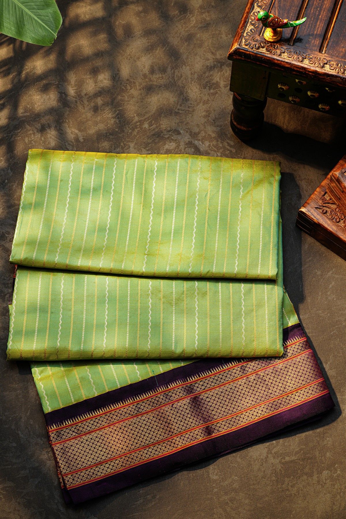 Narayanpet Silk Green Saree