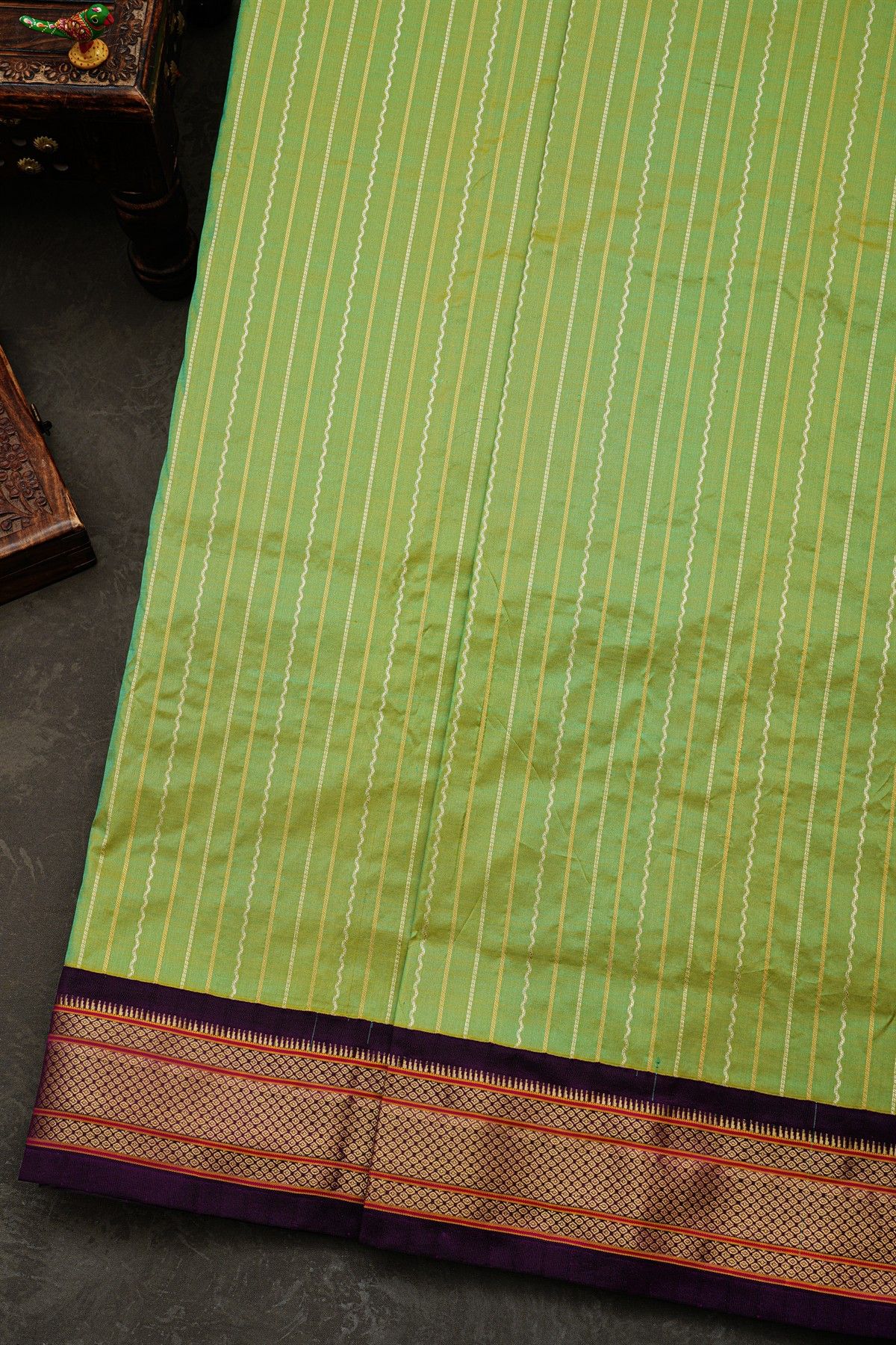 Narayanpet Silk Green Saree