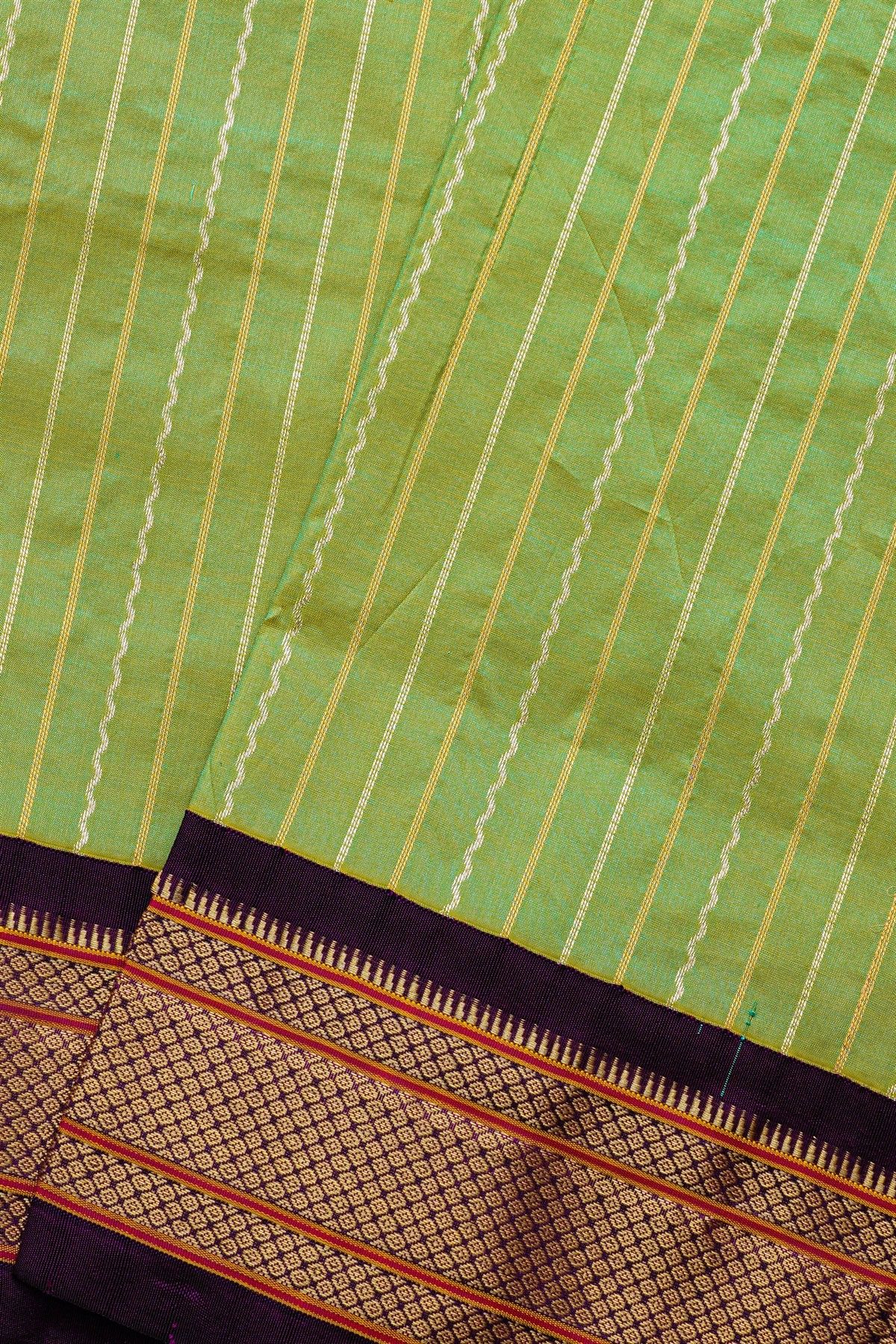 Narayanpet Silk Green Saree