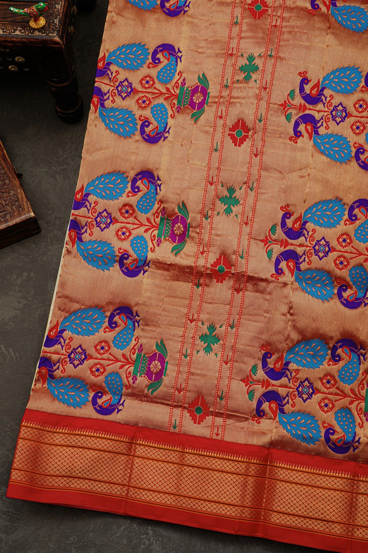 Narayanpet Silk Off White Saree