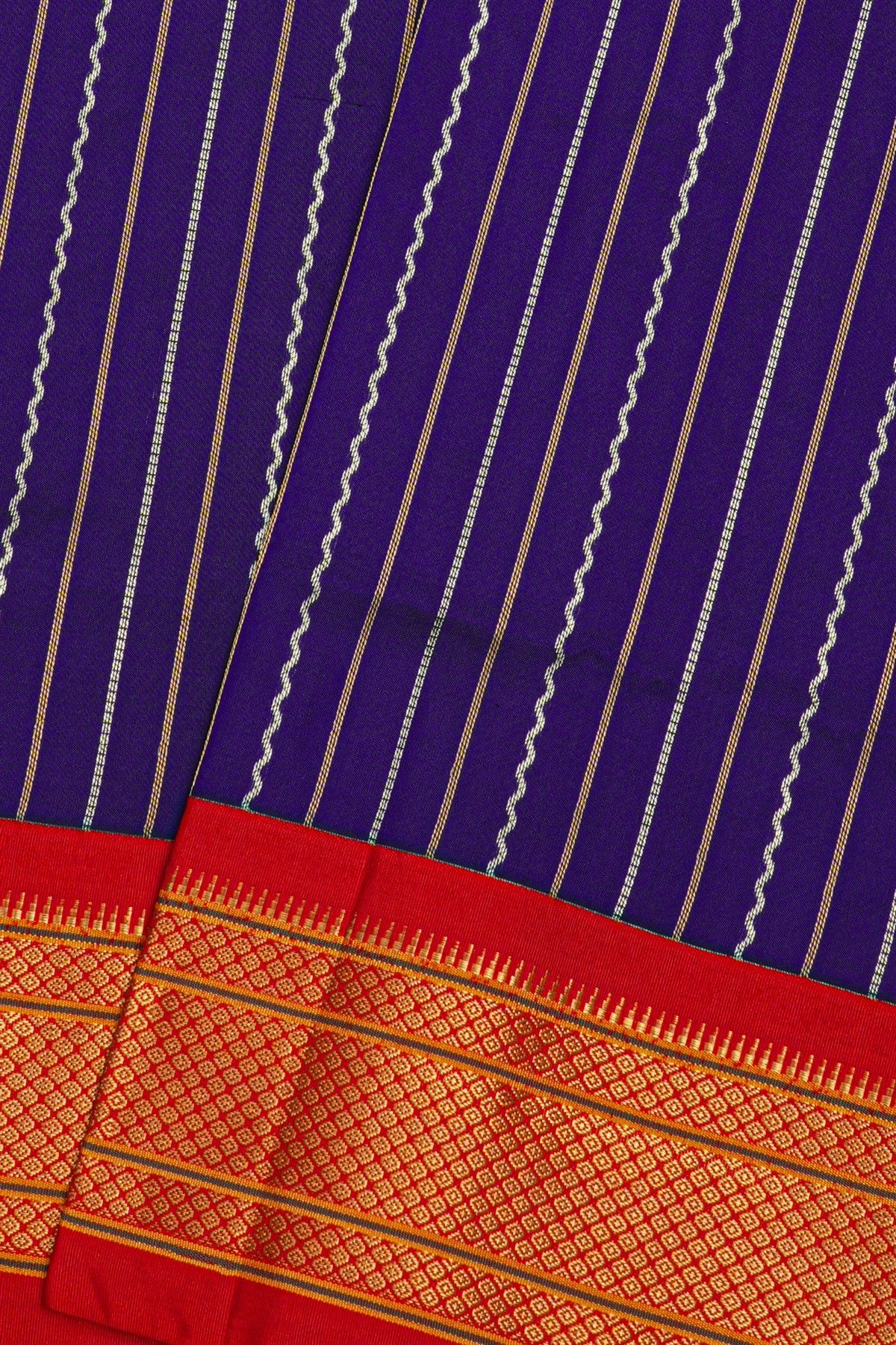 Narayanpet Silk Navy Blue Saree