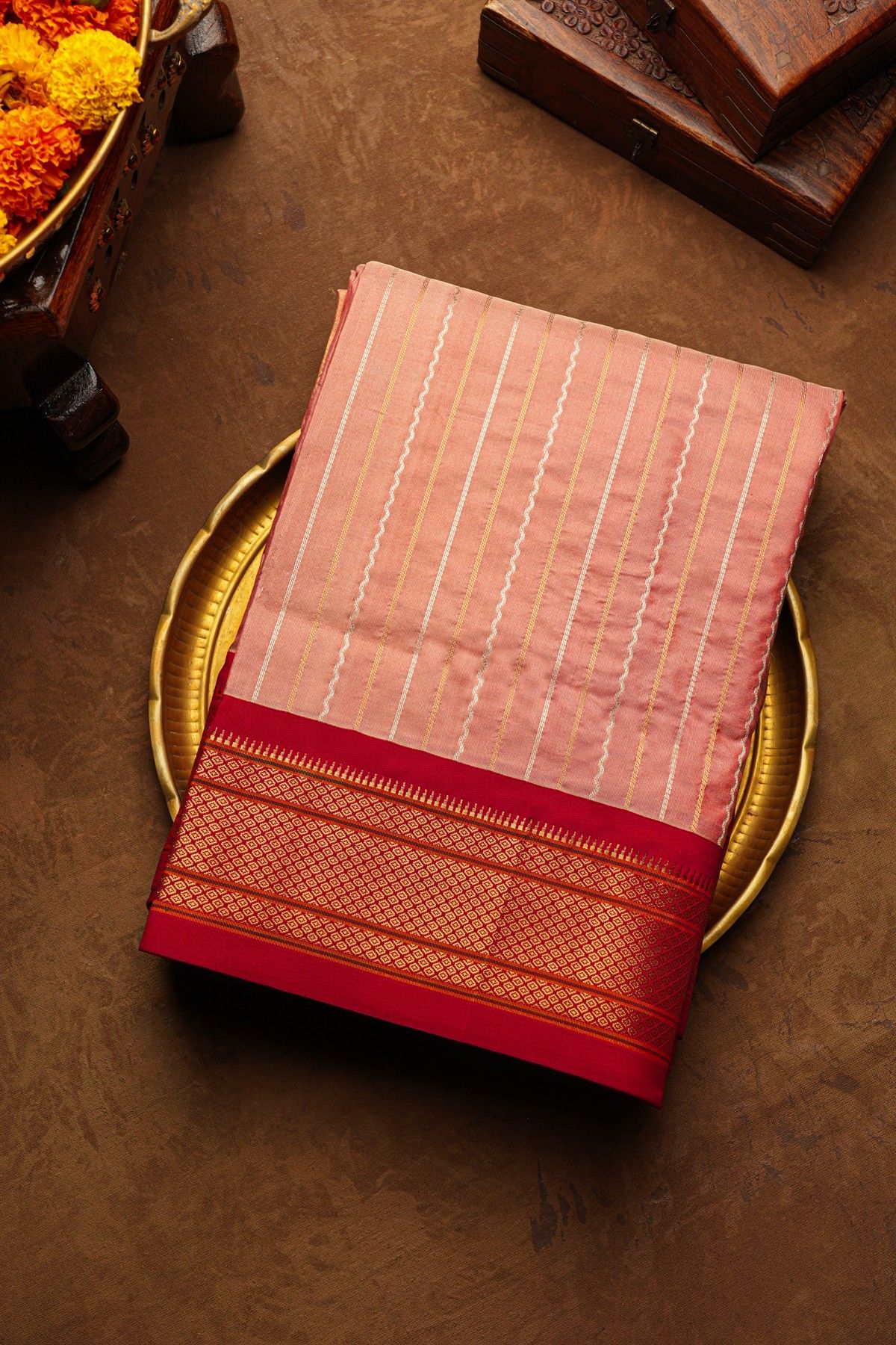 Narayanpet Silk Baby Pink Saree