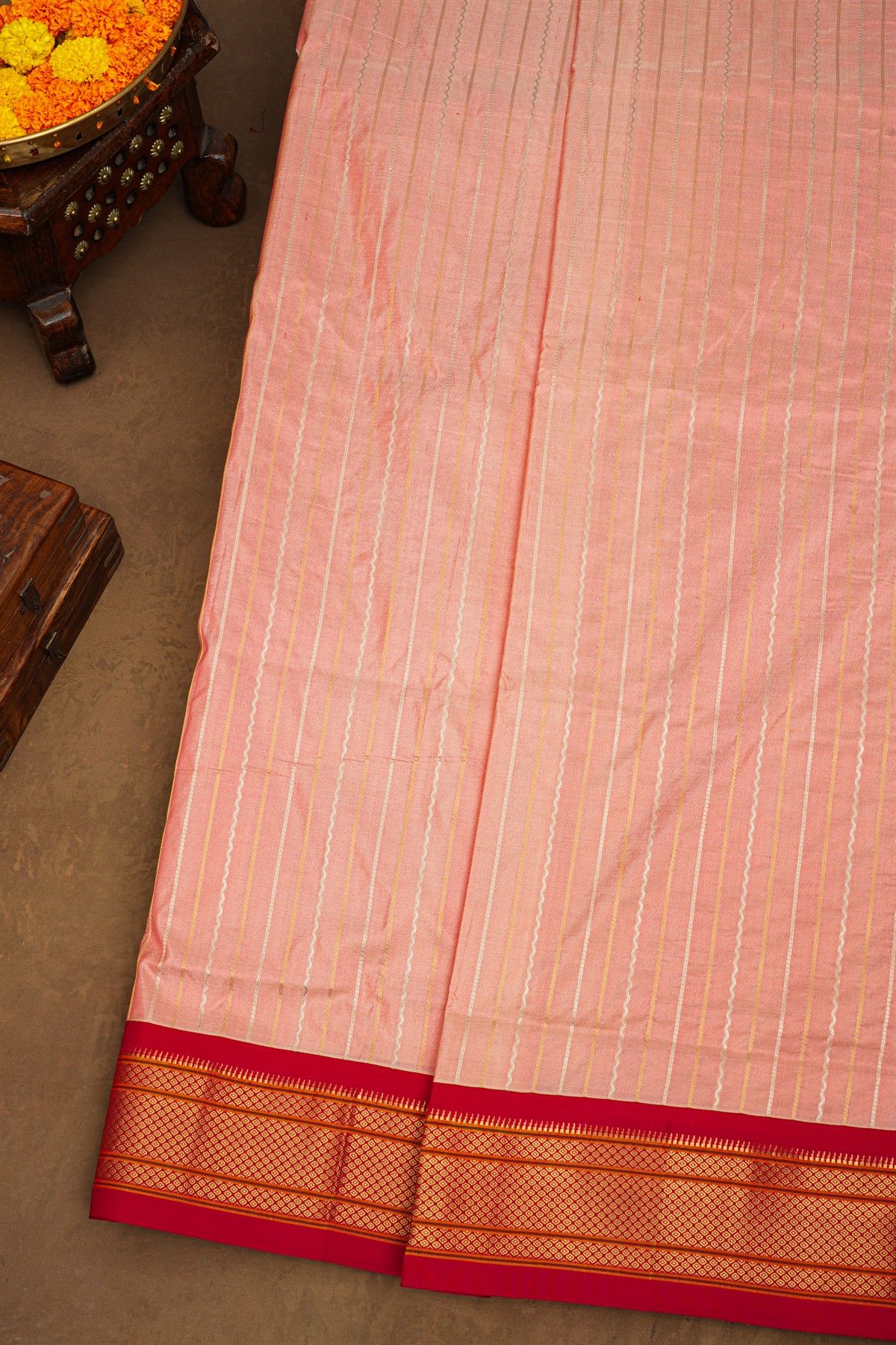 Narayanpet Silk Baby Pink Saree