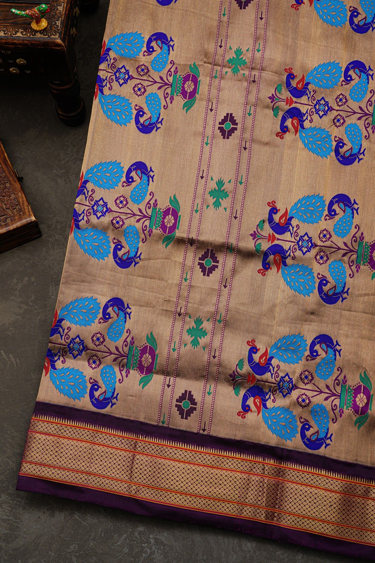 Narayanpet Silk Cream Saree