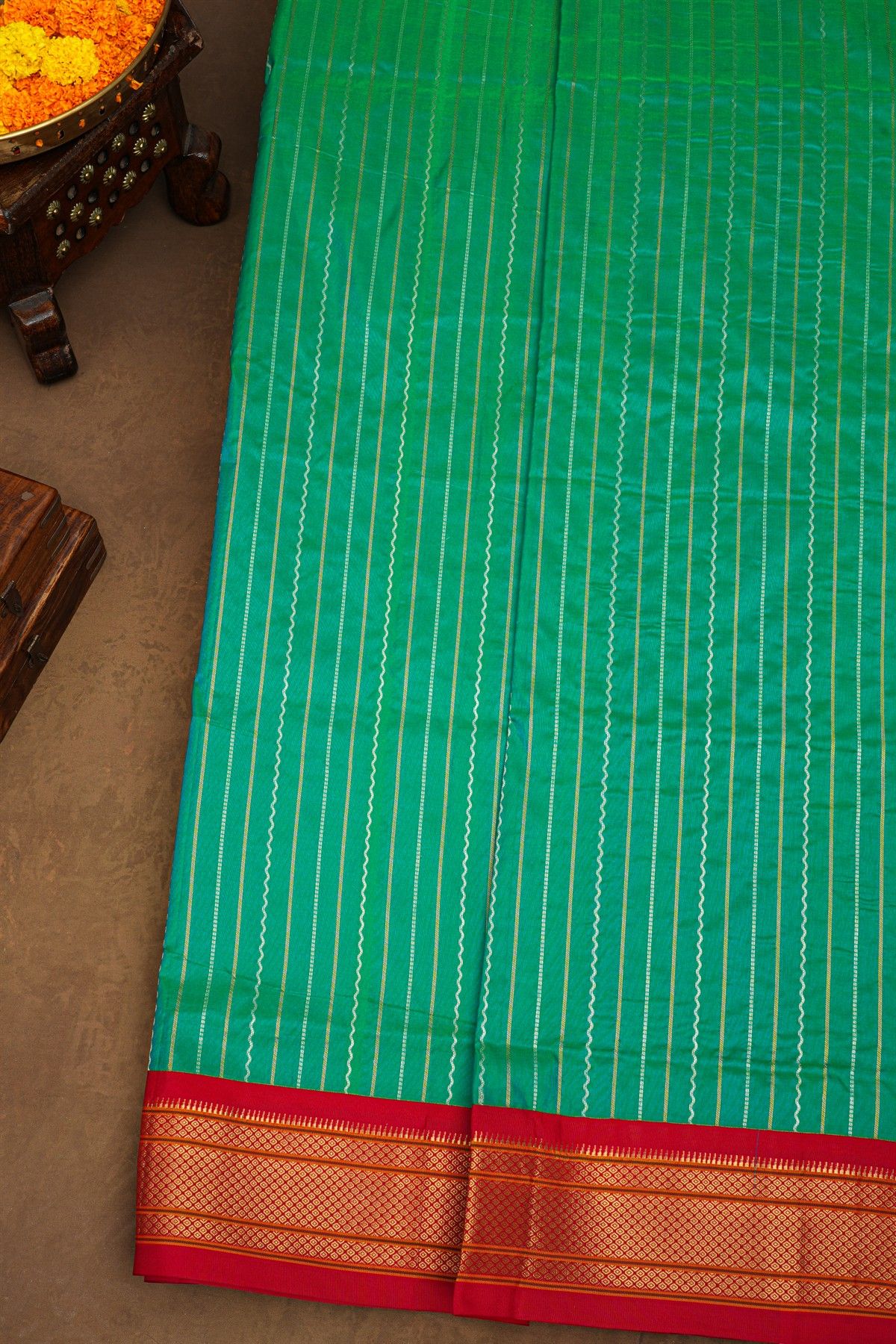 Narayanpet Silk Sea Green Saree
