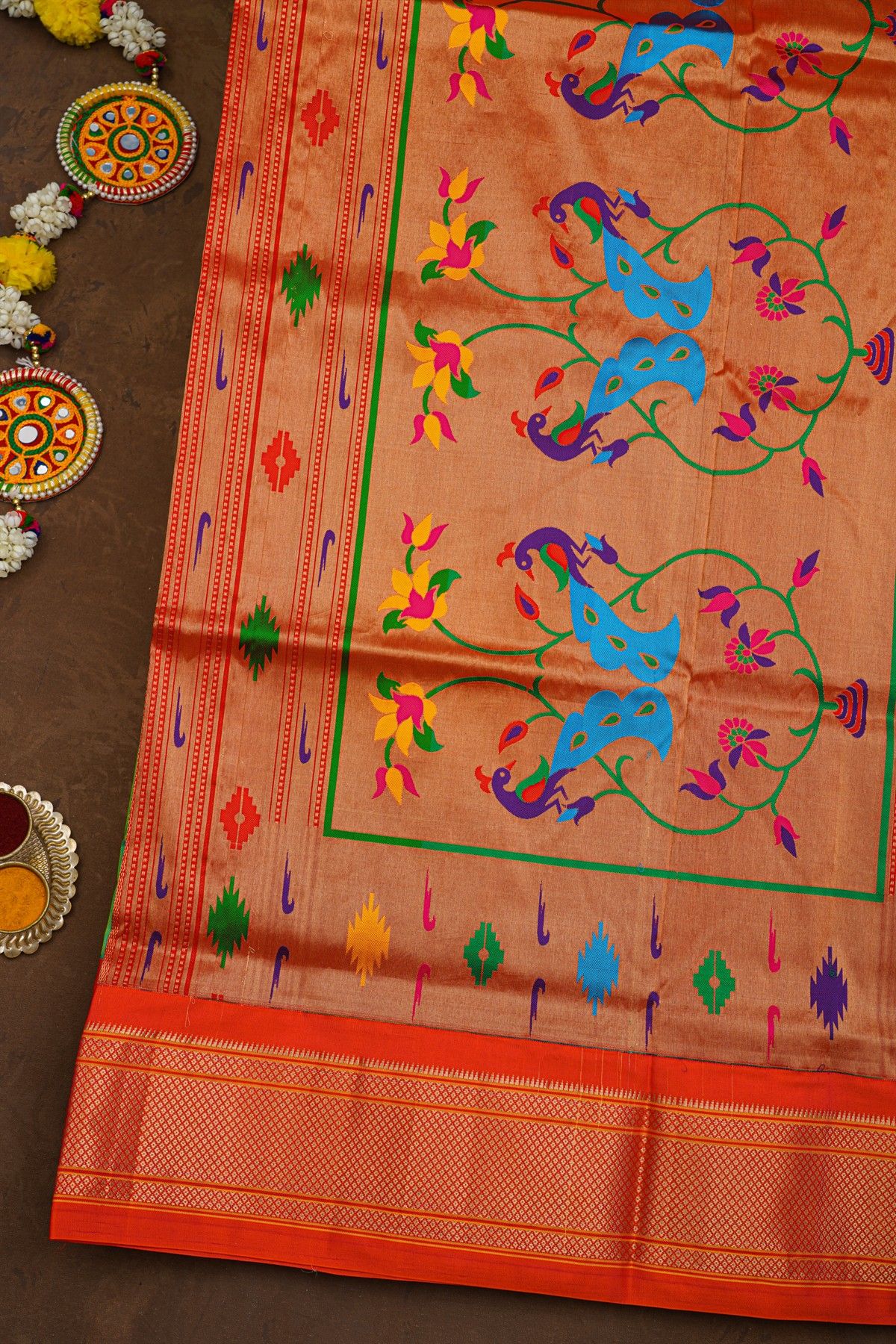 Narayanpet Silk Sea Green Saree