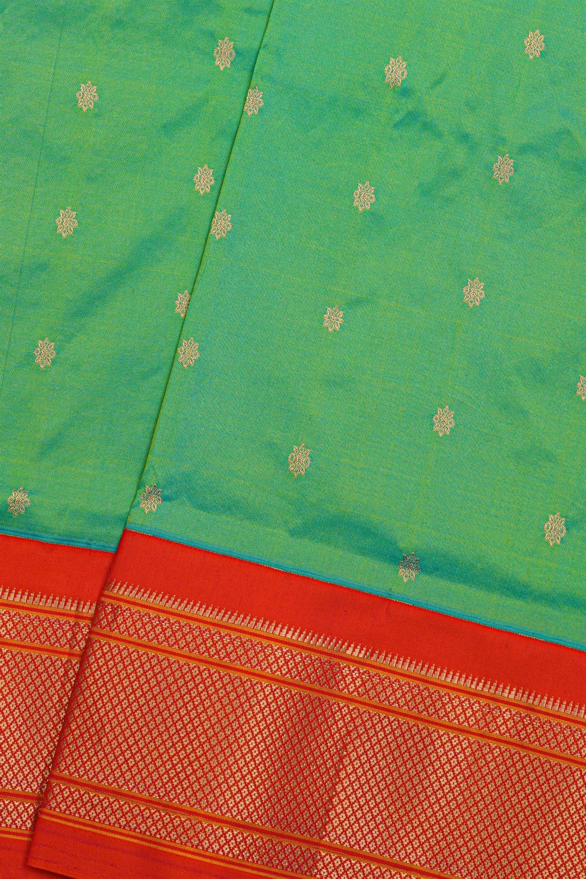 Narayanpet Silk Sea Green Saree