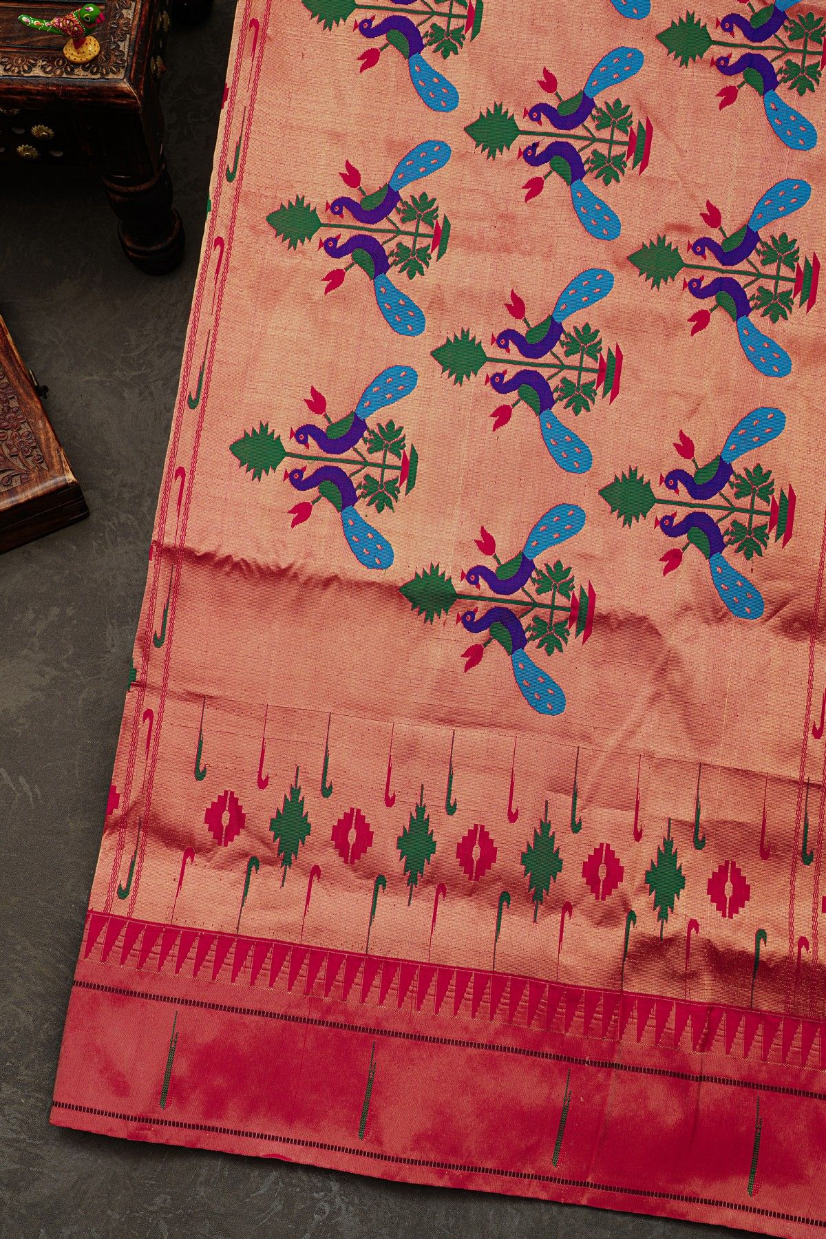 Narayanpet Silk Sky Blue Saree