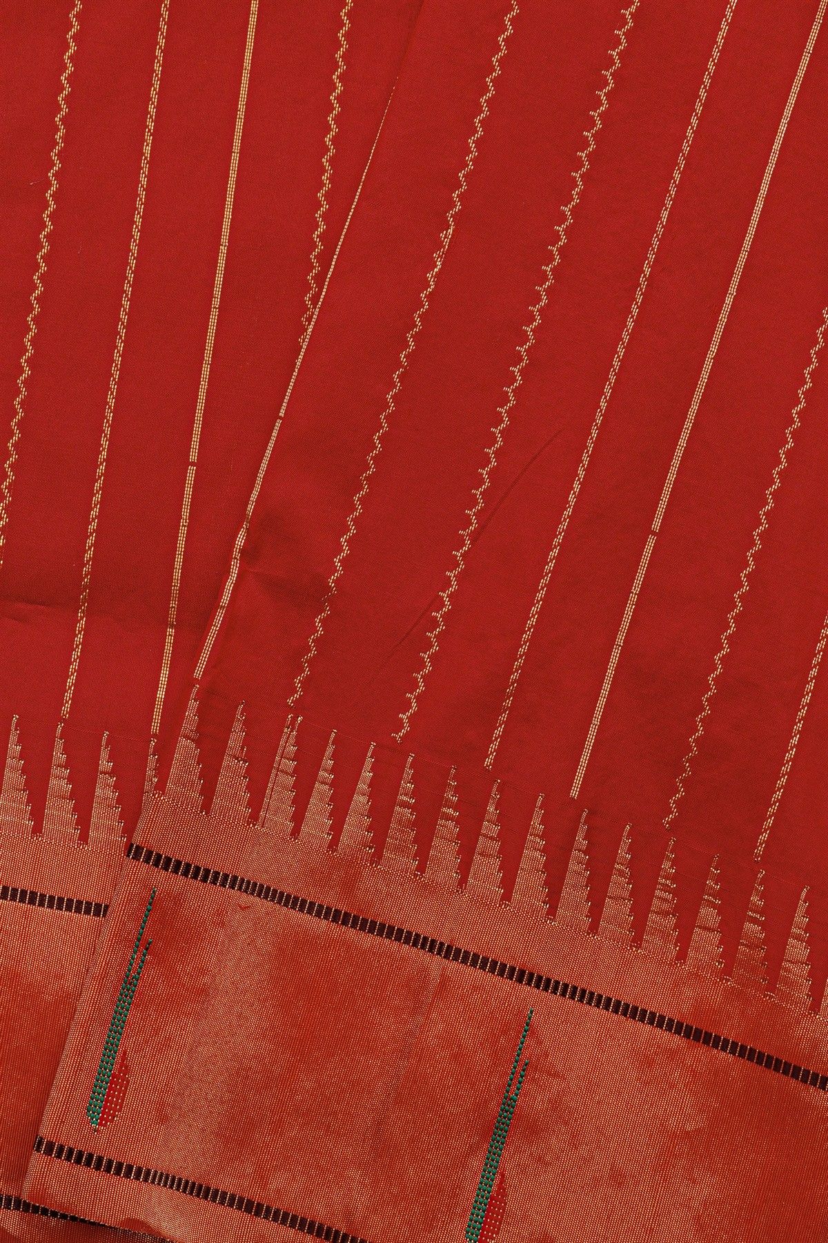 Narayanpet Silk Red Saree
