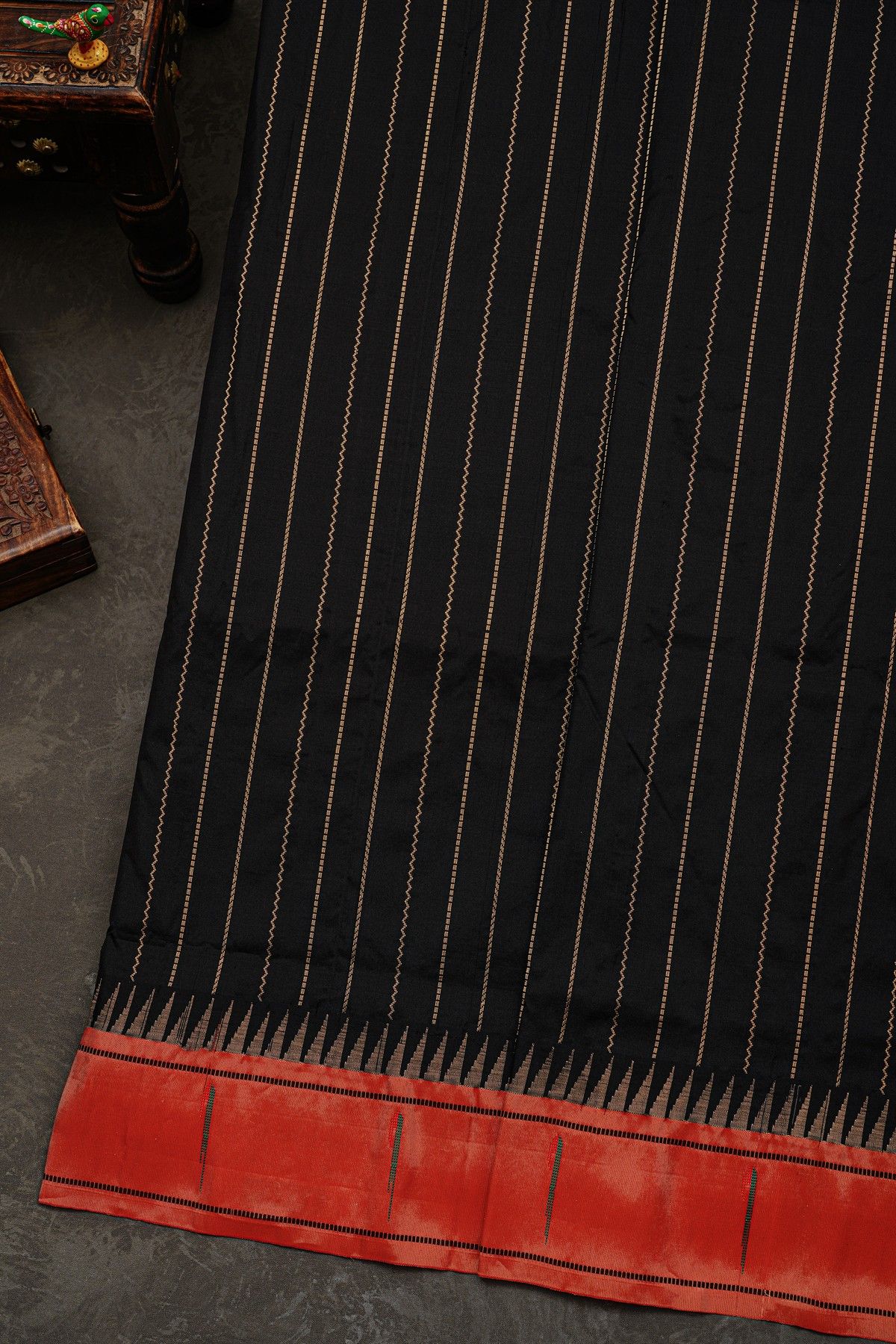 Narayanpet Silk Black Saree