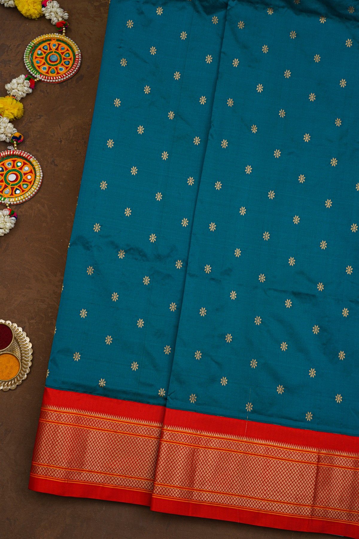 Narayanpet Silk Blue Saree