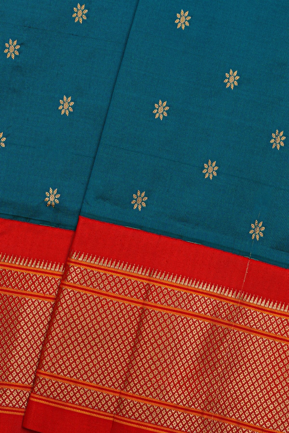 Narayanpet Silk Blue Saree