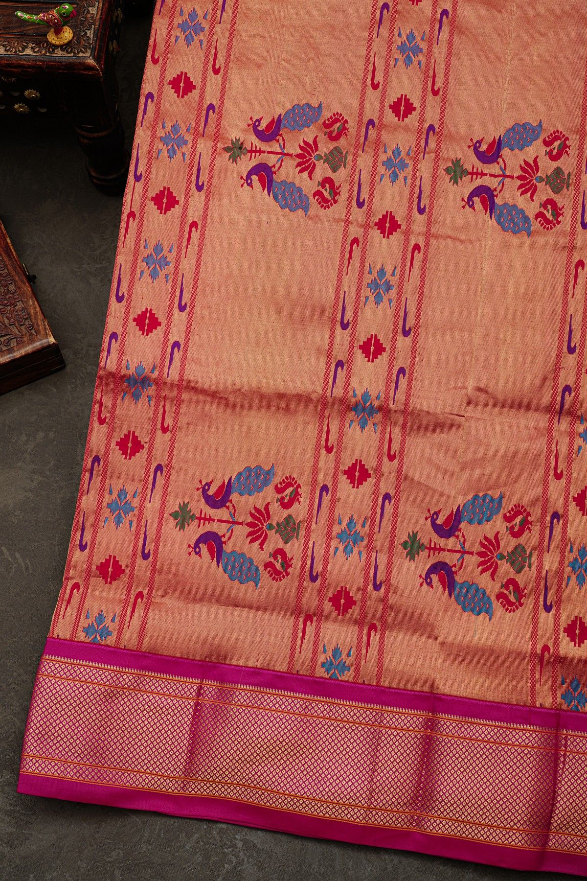 Narayanpet Silk Sky Blue Saree