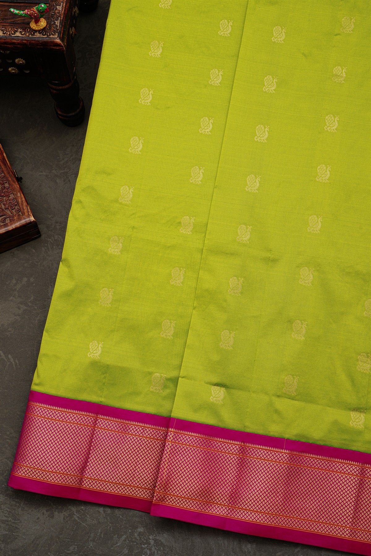 Narayanpet Silk Green Saree