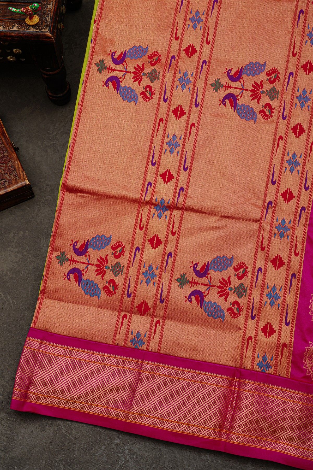 Narayanpet Silk Green Saree