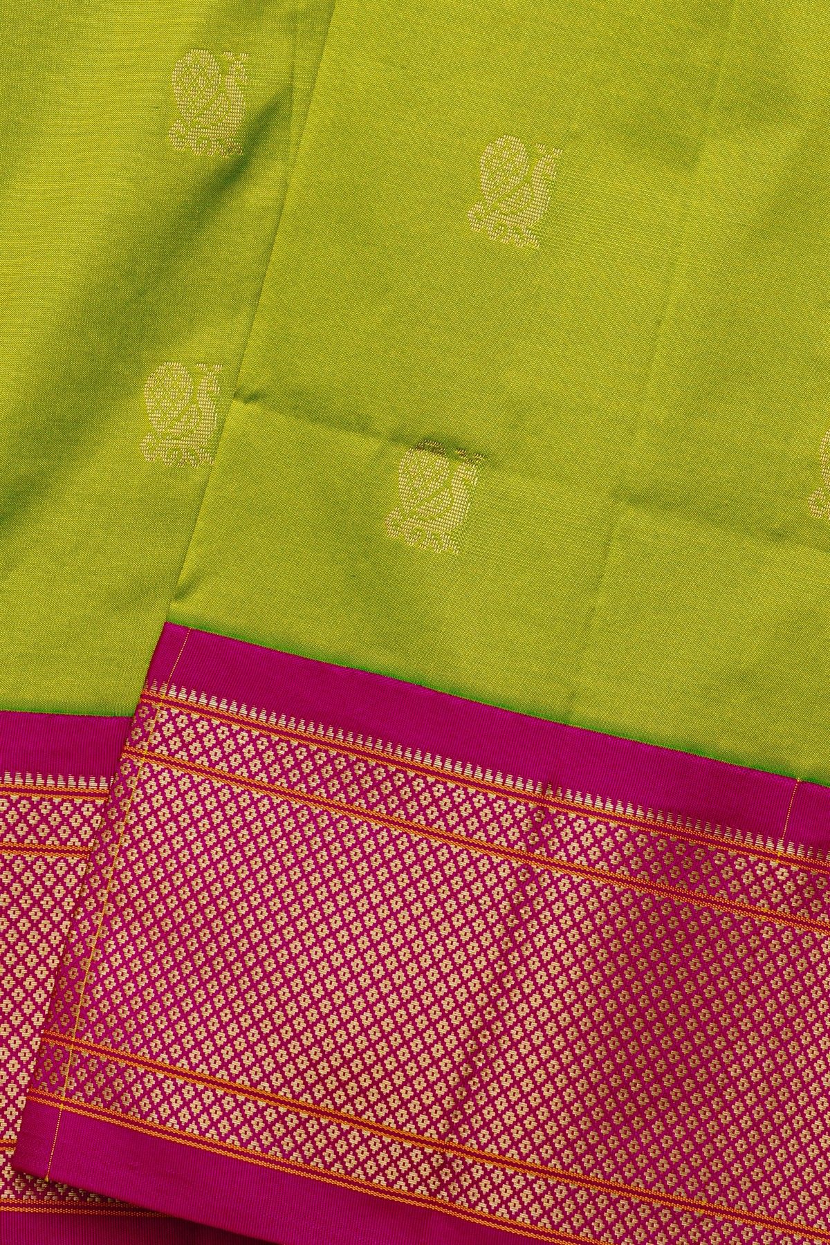 Narayanpet Silk Green Saree