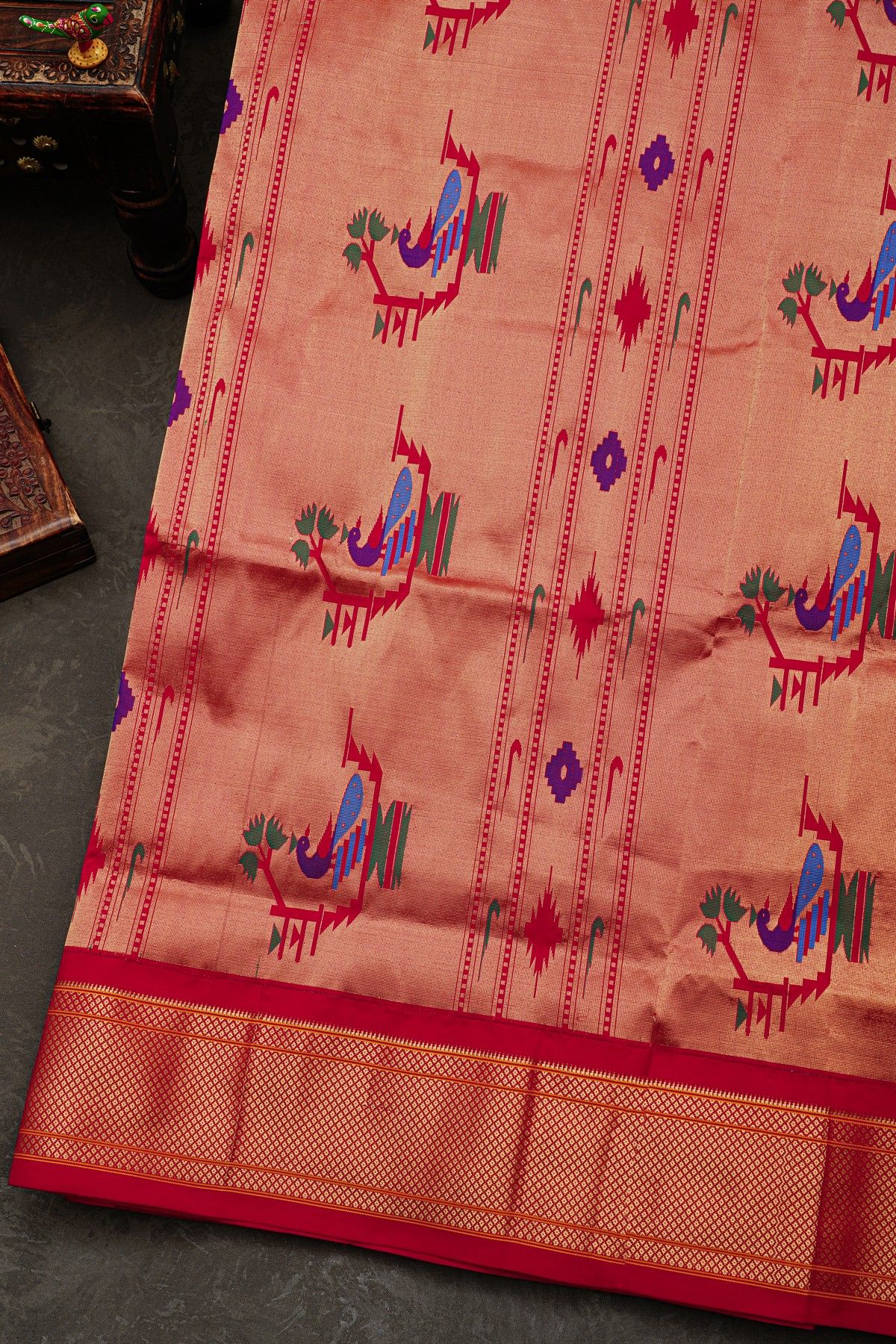 Narayanpet Silk Green Saree