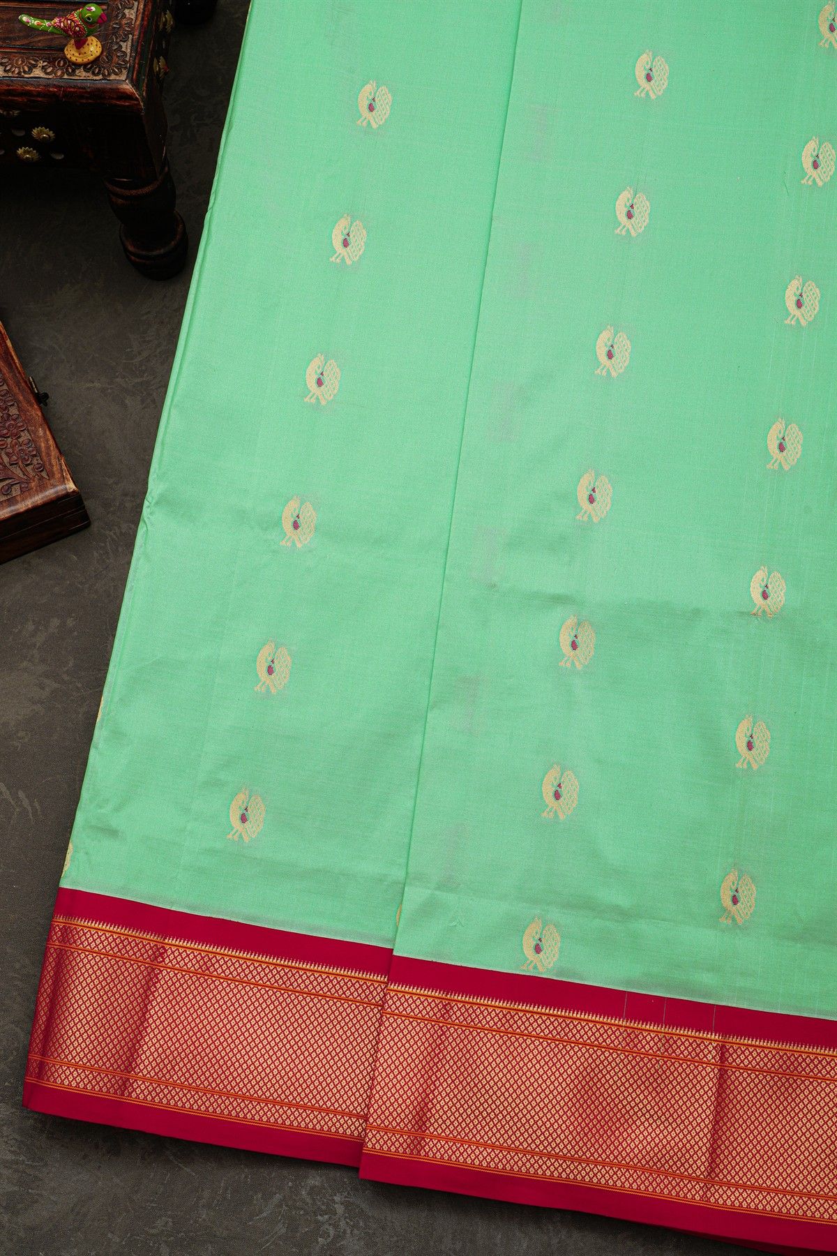 Narayanpet Silk Sea Green Saree