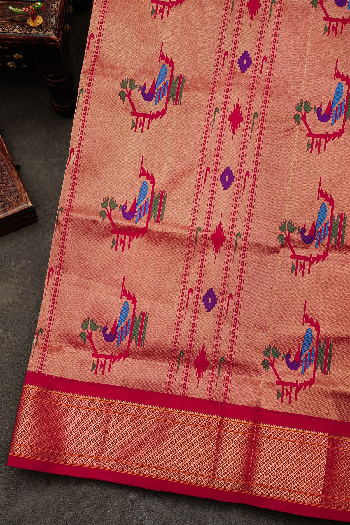Narayanpet Silk Sea Green Saree