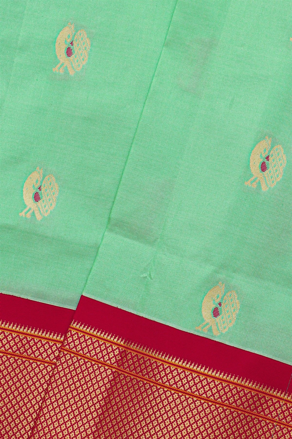 Narayanpet Silk Sea Green Saree