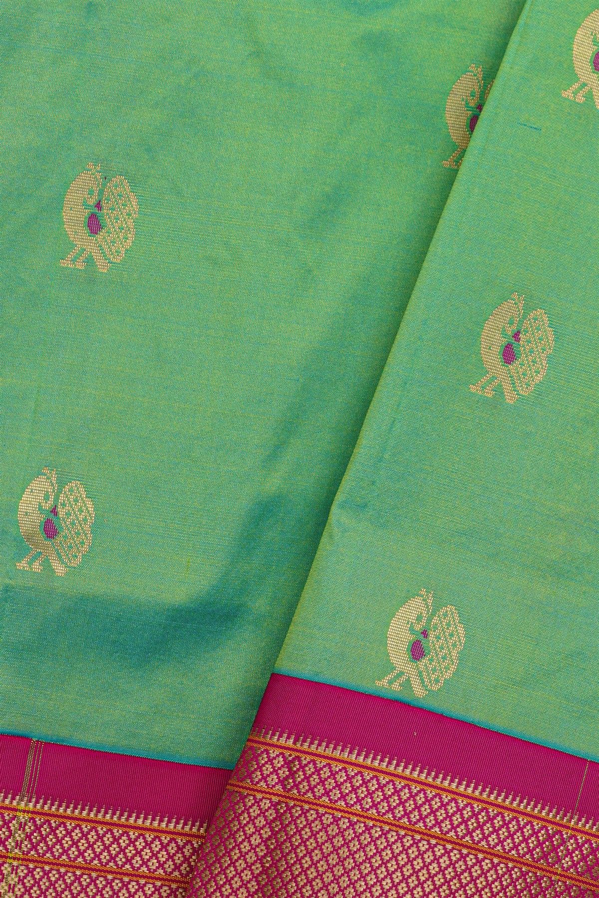 Narayanpet Silk Sea Green Saree