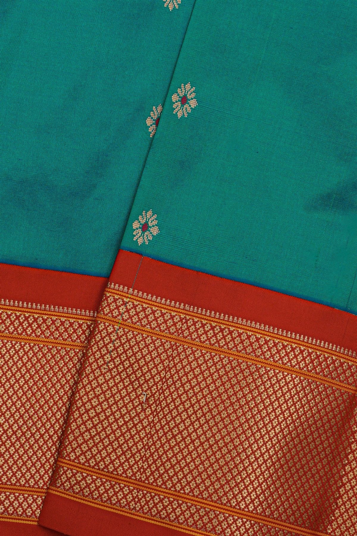 Narayanpet Silk Sea Blue Saree