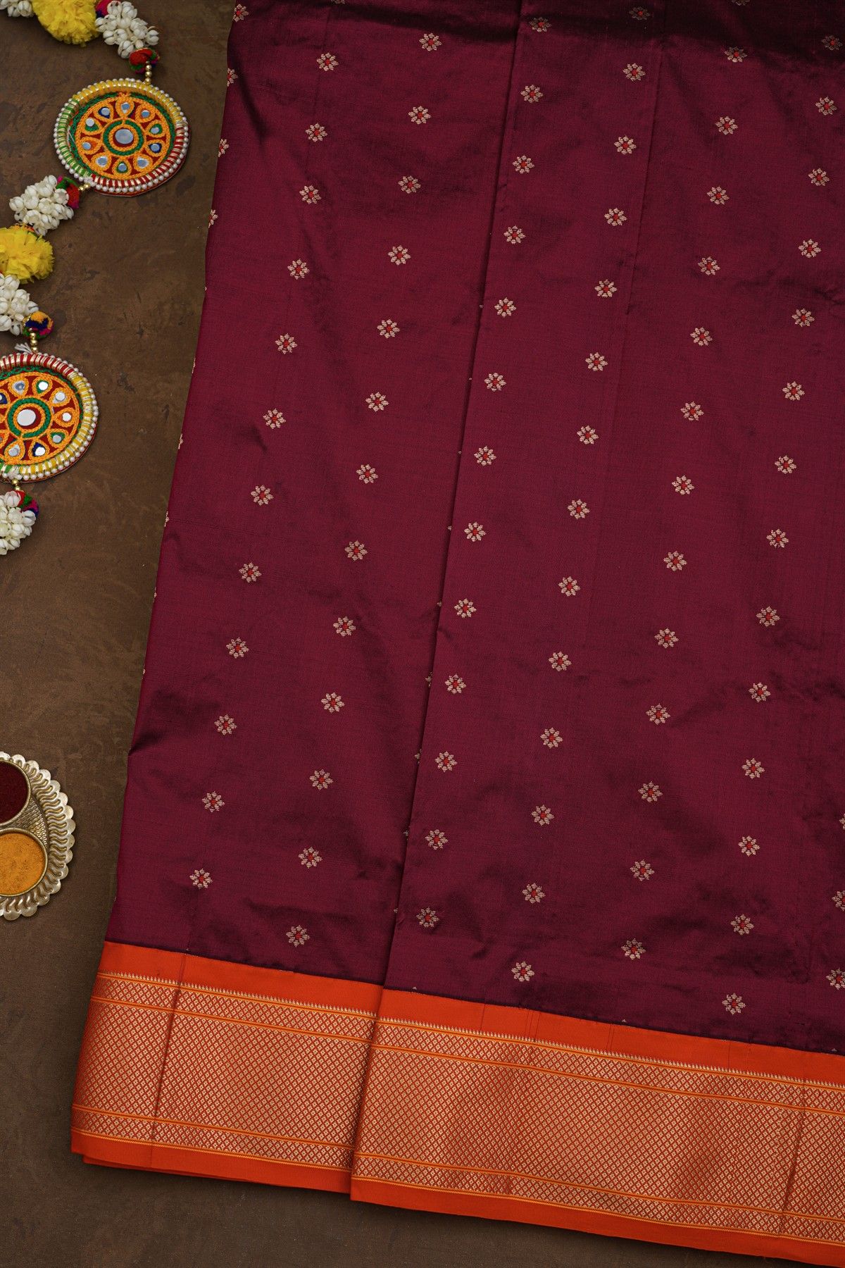 Narayanpet Silk Wine Saree