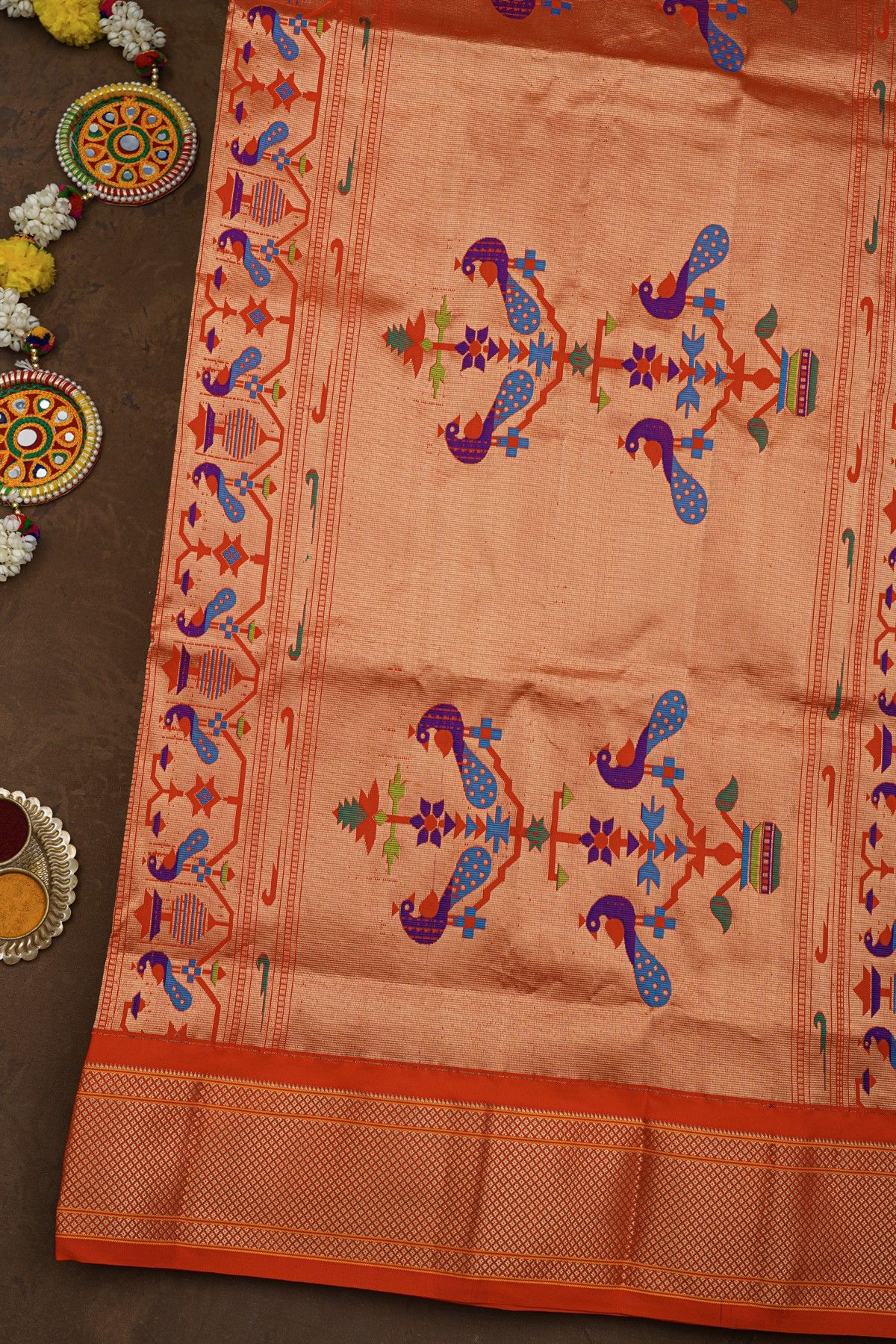 Narayanpet Silk Wine Saree