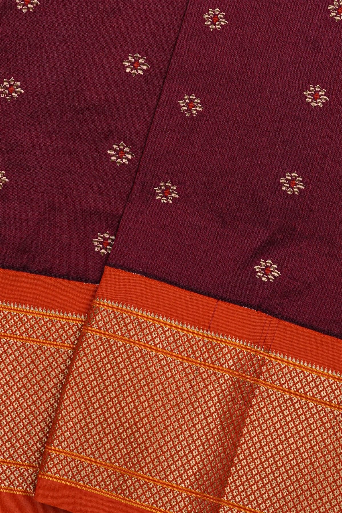 Narayanpet Silk Wine Saree