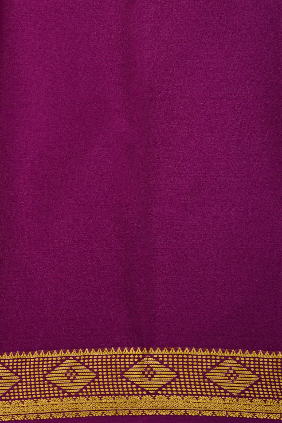 Mysore Crepe Yellow Saree