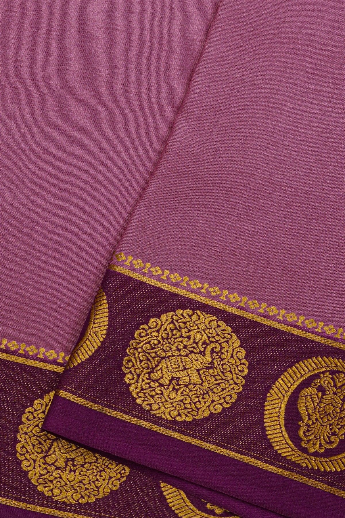 Mysore Crepe Lavender Saree