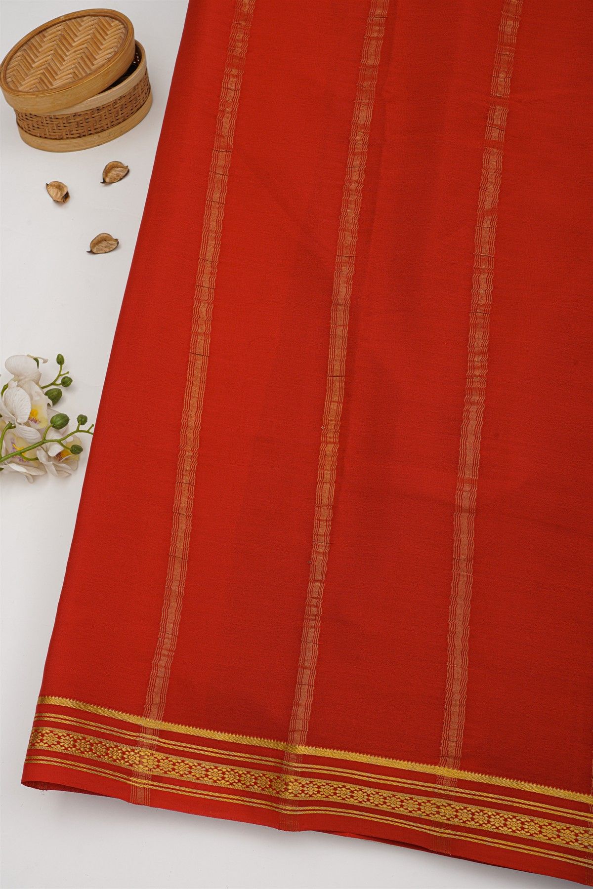 Mysore Crepe Sea Green Saree