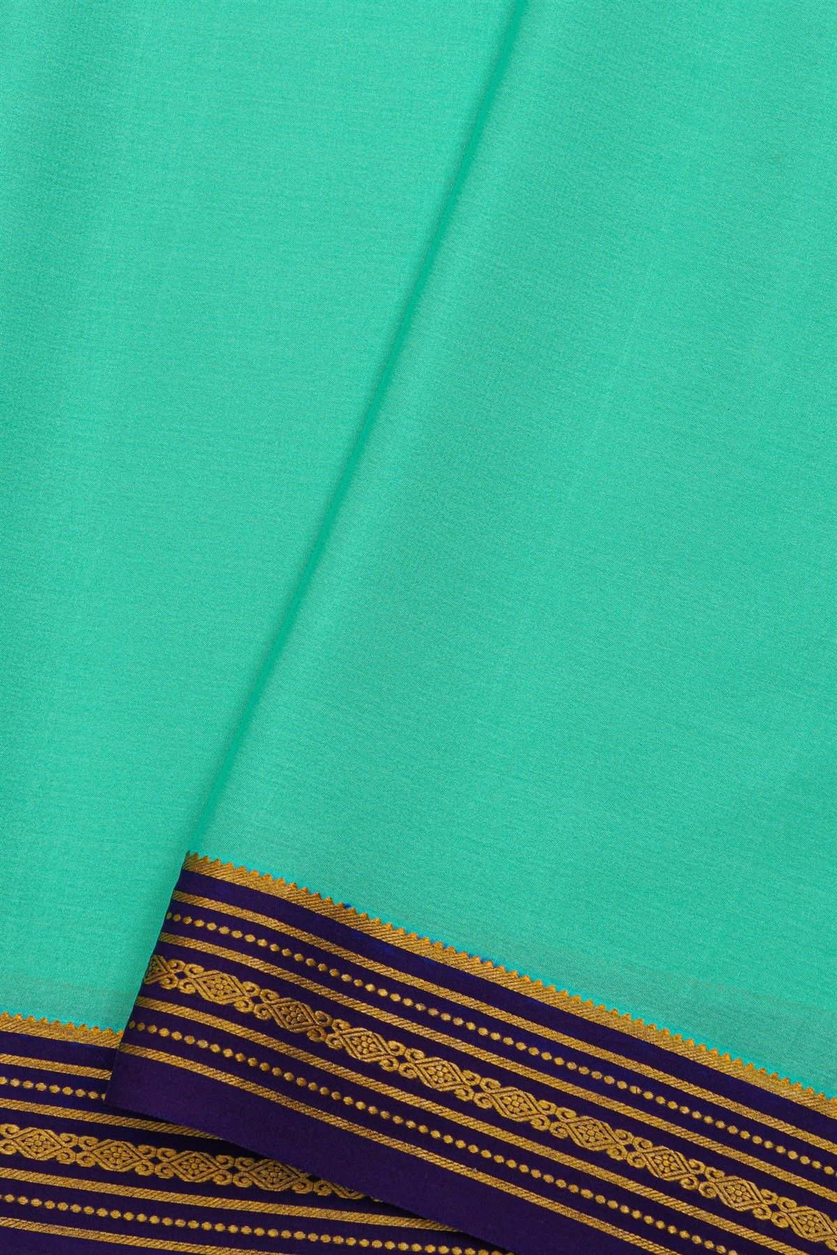 Mysore Crepe Sea Green Saree