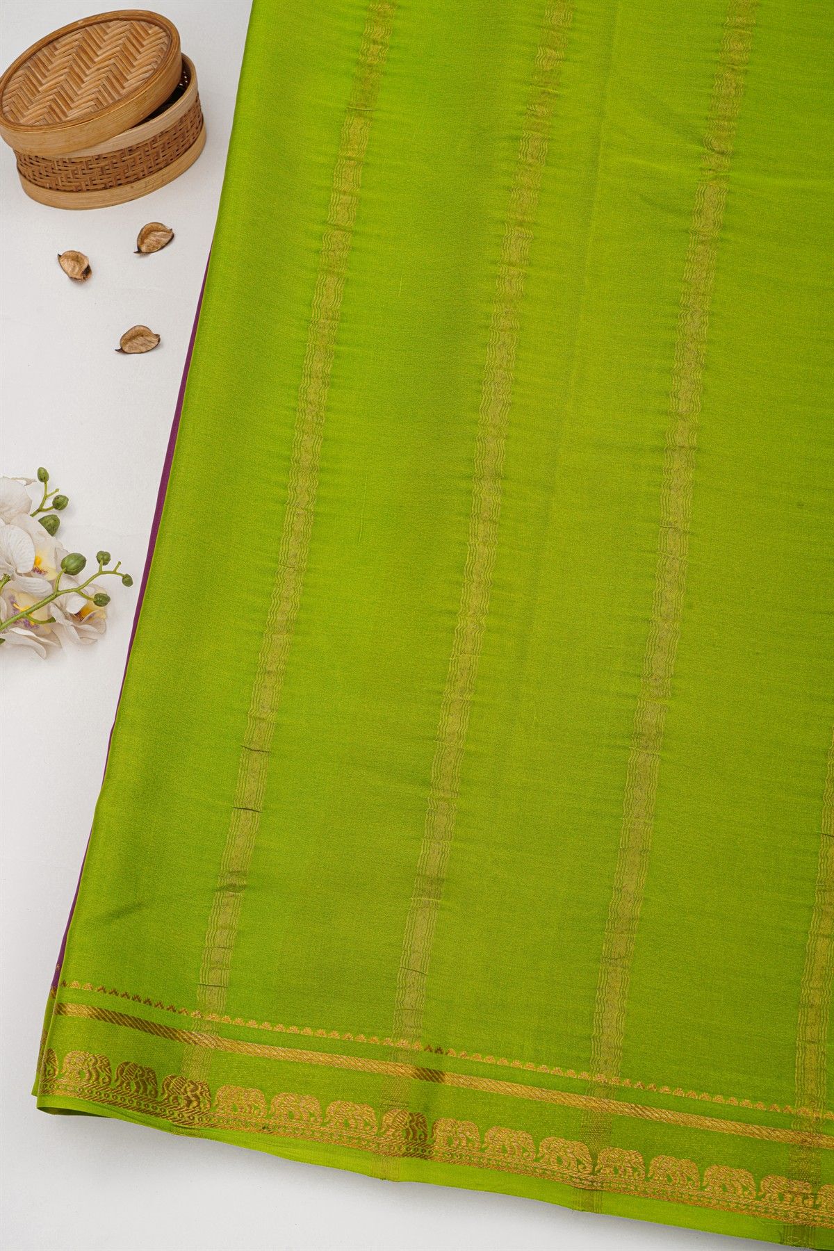 Mysore Crepe Purple Saree