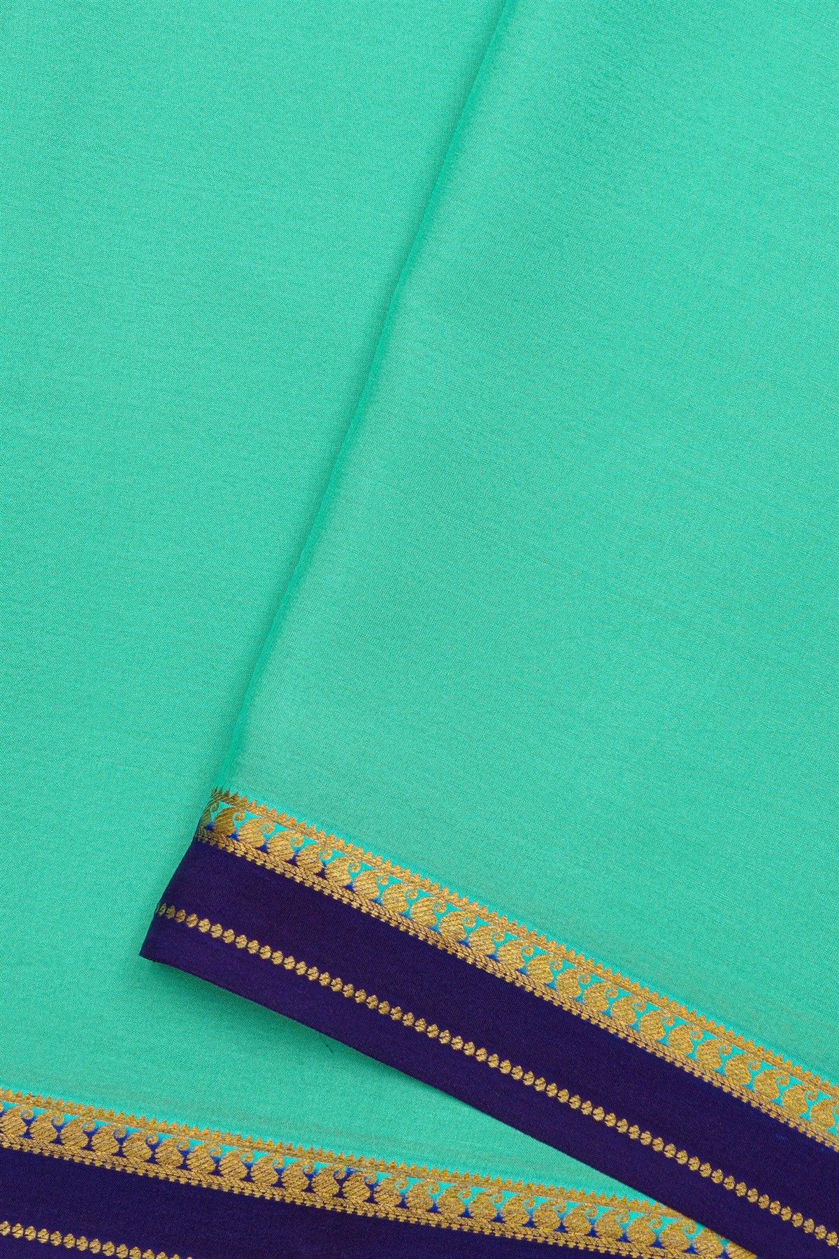 Mysore Crepe Sea Green Saree